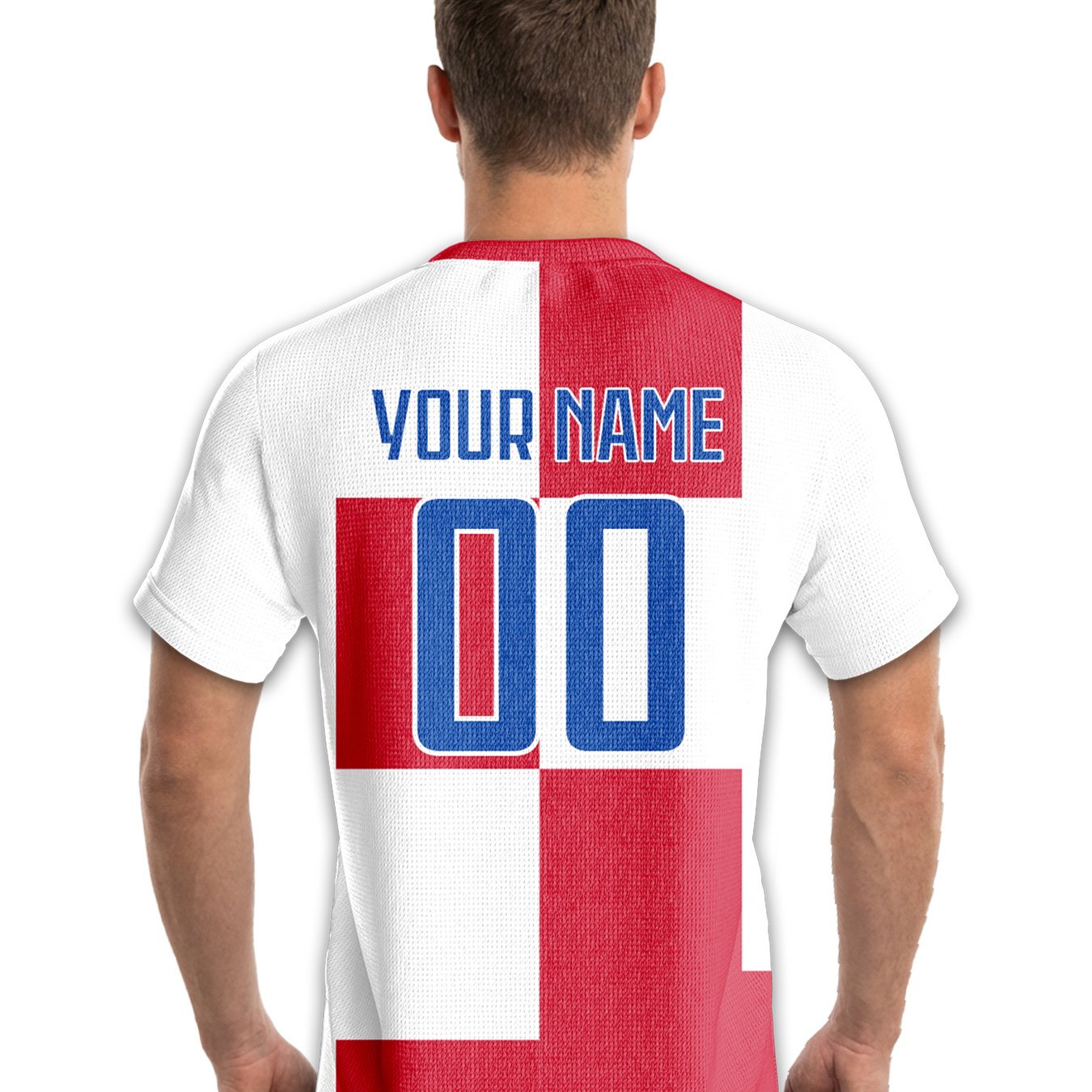 TEMU [customized Men's Croatia Soccer Jersey] Customizable Breathable Soccer Jersey | Diy | Comfortable Sports Shirt | Lightweight Short-sleeved