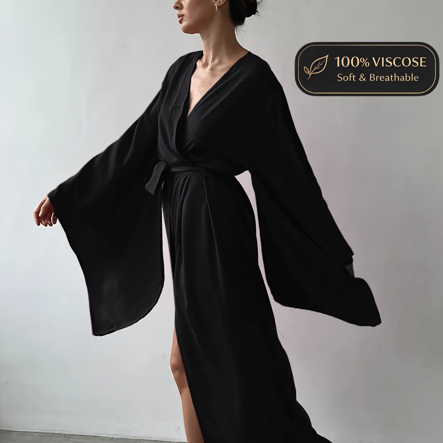 Image of Women's Summer Beach Bohemian Ethnic Style Cardigan Kimono Batwing Sleeve Bikini Cover-up With Belt Vacation Dress Shawl