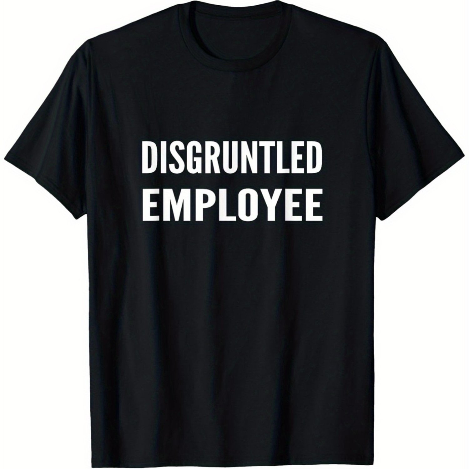 TEMU Plus Size Men's T-shirt, Dissatisfied Employee T-shirt, Humorous Office Work Sarcasm Shirt, Unisex Casual Round Neck Outdoor Short Sleeve
