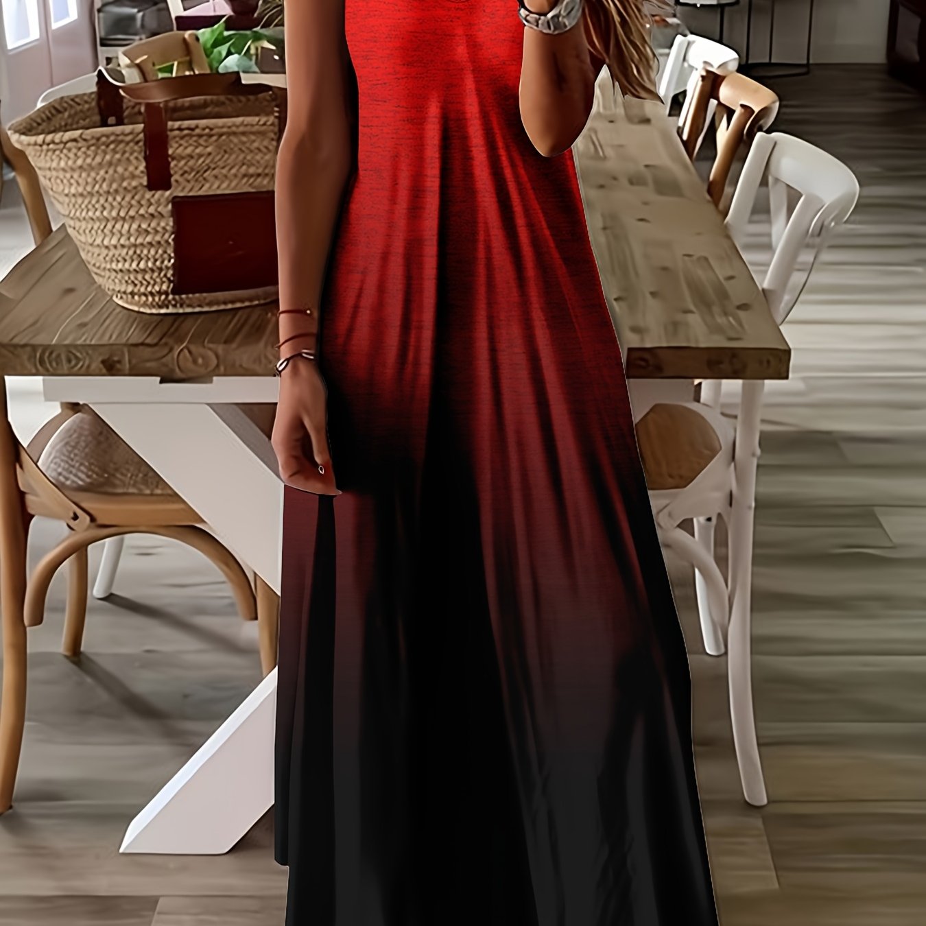 European And Women's Round Neck Suspender Dress - 488
