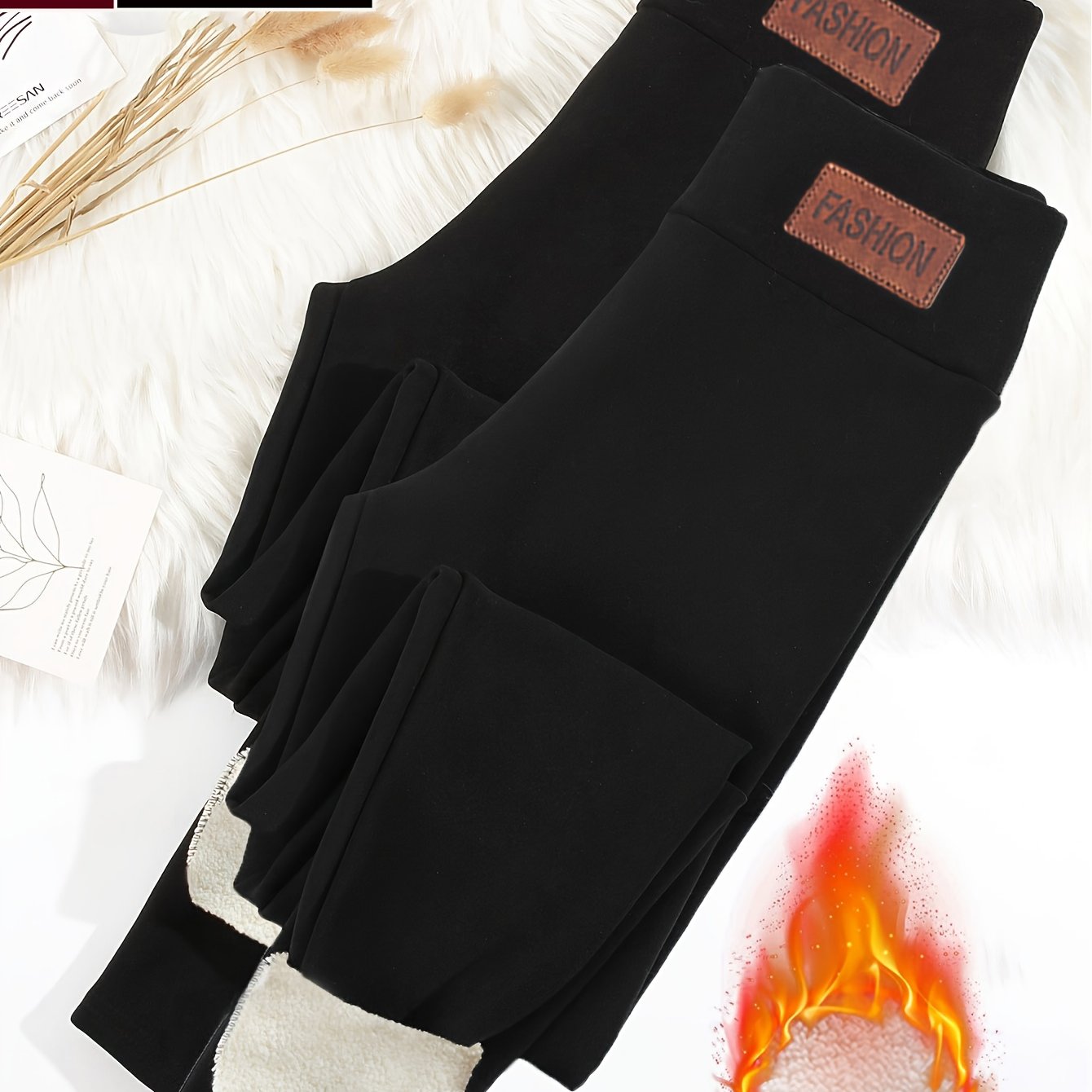 2pcs Women's High-waist Thermal Leggings With Fleece - Thick Winter Pants, Soft Warm Tights For Skiing,, Daily Wear | Full-length Non-sheer Base Layer ( Value)