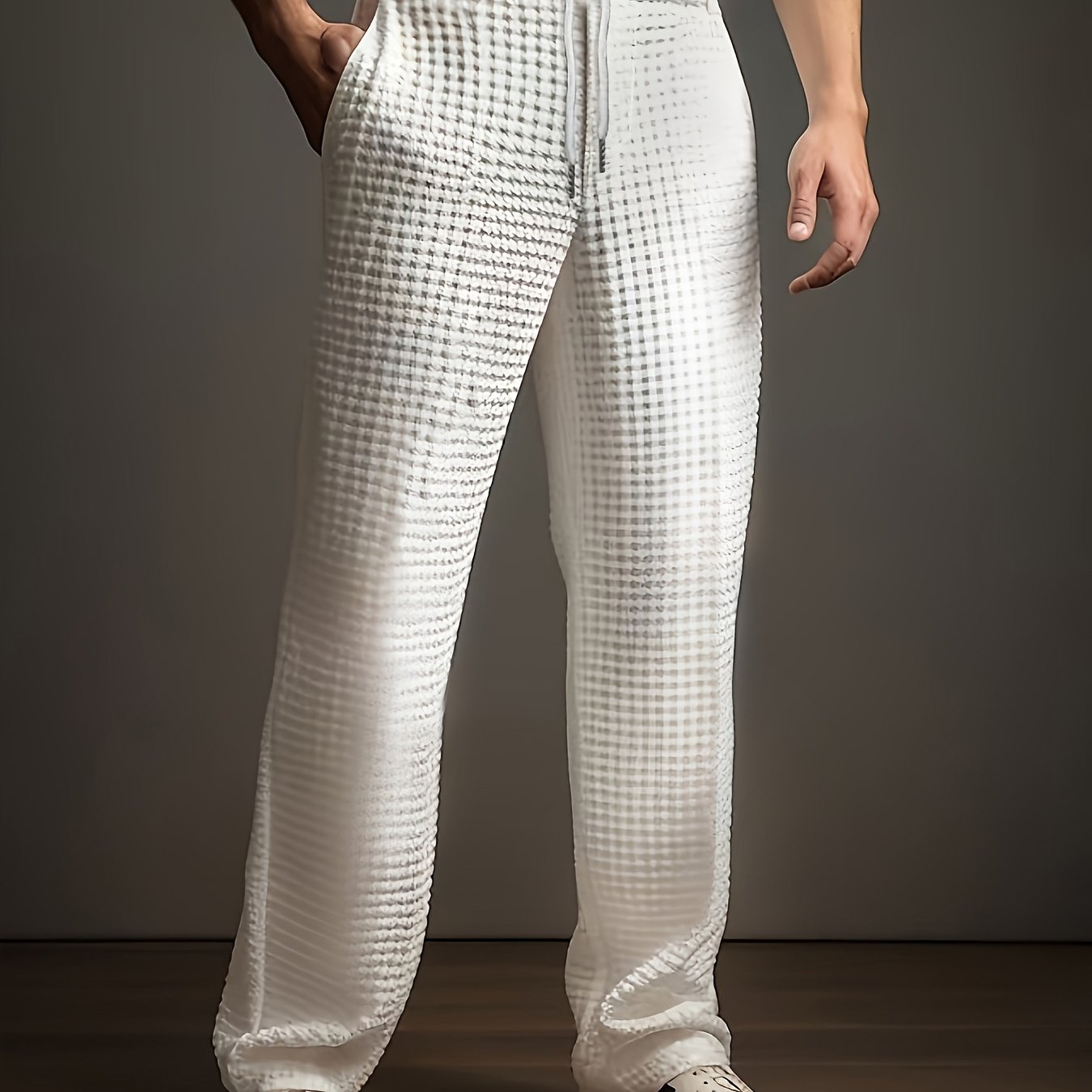 European And N Men's Casual Pants, 2024 Fashion Texture Casual Pants