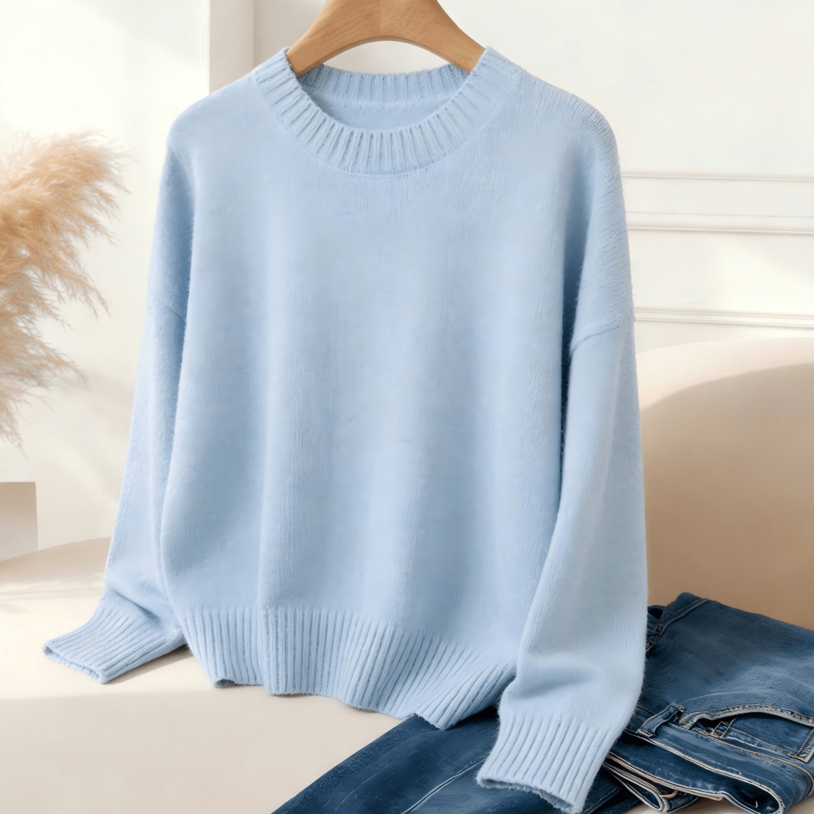 TEMU Soft Oversized Sweater Women's Y2k Fall Fashion Top, Cozy Baggy Casual Pullover