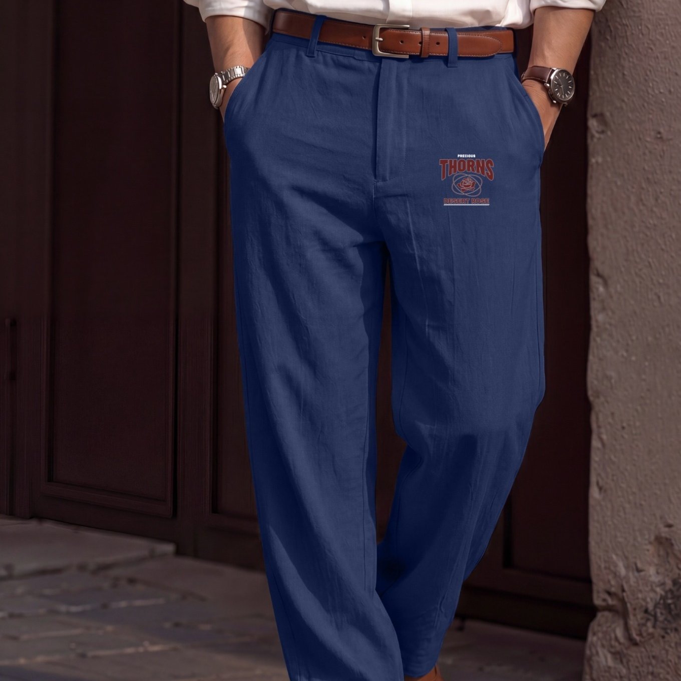 TEMU Men's Spring/autumn New Arrival Printed Vitality, Lazy, Artistic, Restrained, Simple, Clean-cut, Daily , Trendy, Relaxed, , Casual, Effortless,