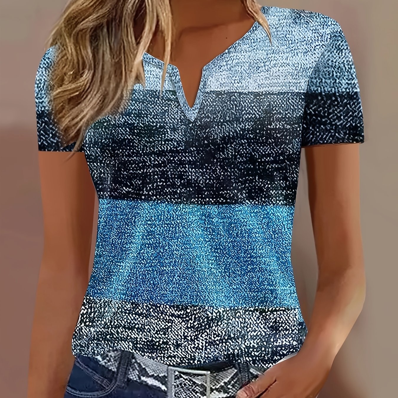 V-neck Short-sleeve Women's Clothing