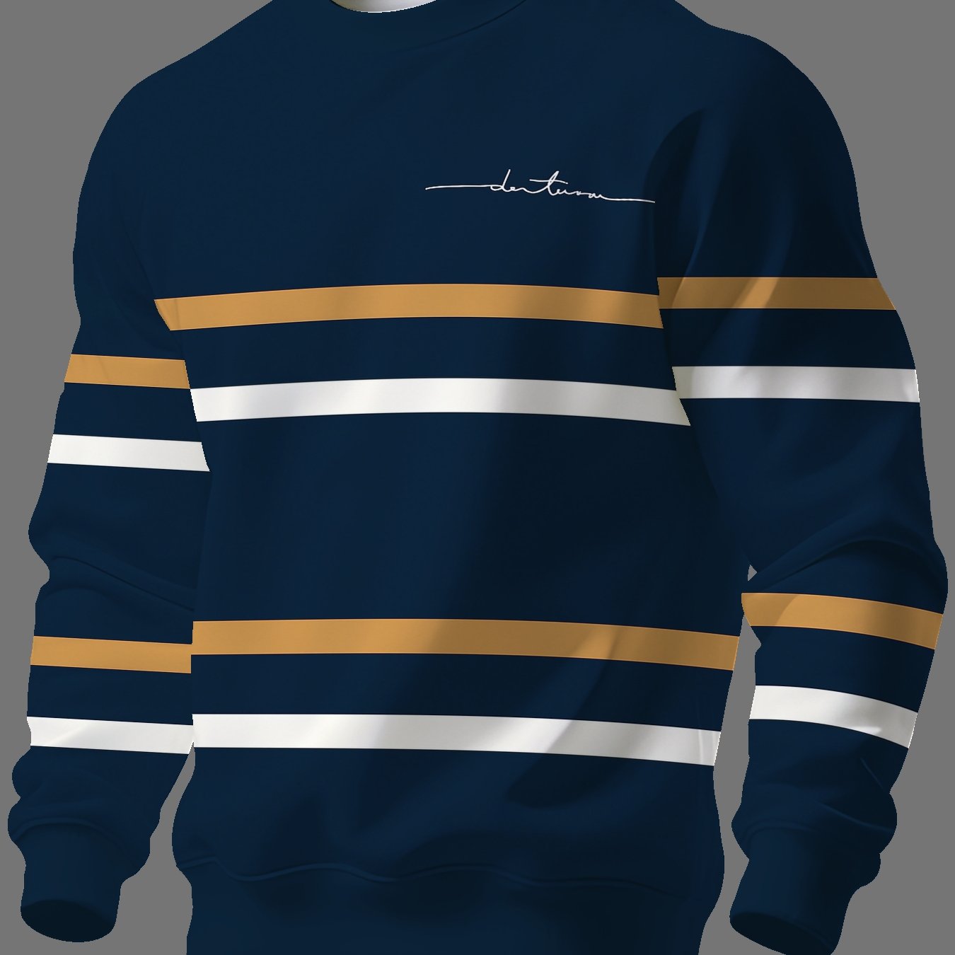 TEMU Men's Crew Neck Sweatshirt, Trendy , Long Sleeve, Fall/winter 2026, New Arrival, Premium Crew Neck Sweatshirt