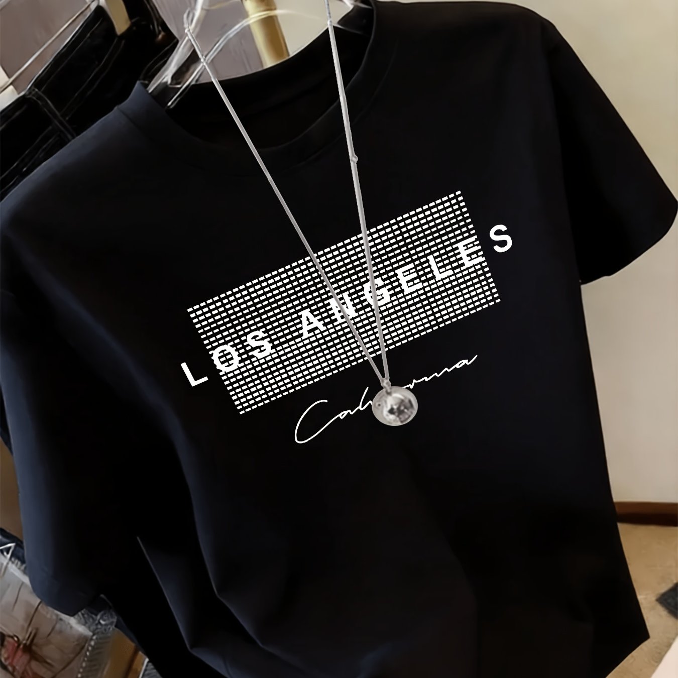 Image of A Los Angeles California Theme Design Pure T-shirt Women's T-shirt High Quality T-shirt Summer Casual Wear Gift For