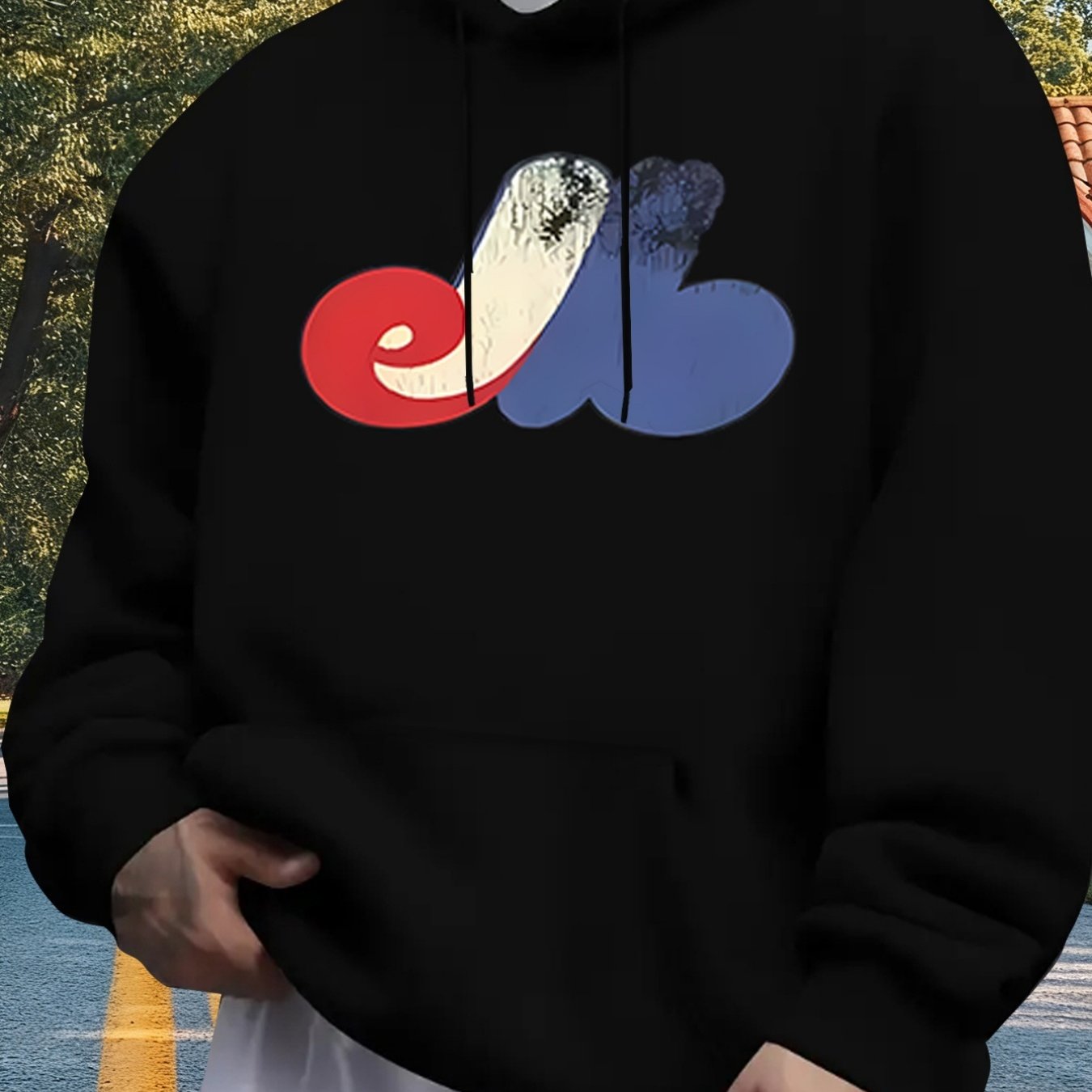 TEMU A Stylish And Minimalist Hoodie For Featuring Streetstyle Prints This Cool Pullover Sweatshirt Comes With A Kangaroo Pocket And Casual Designjpg
