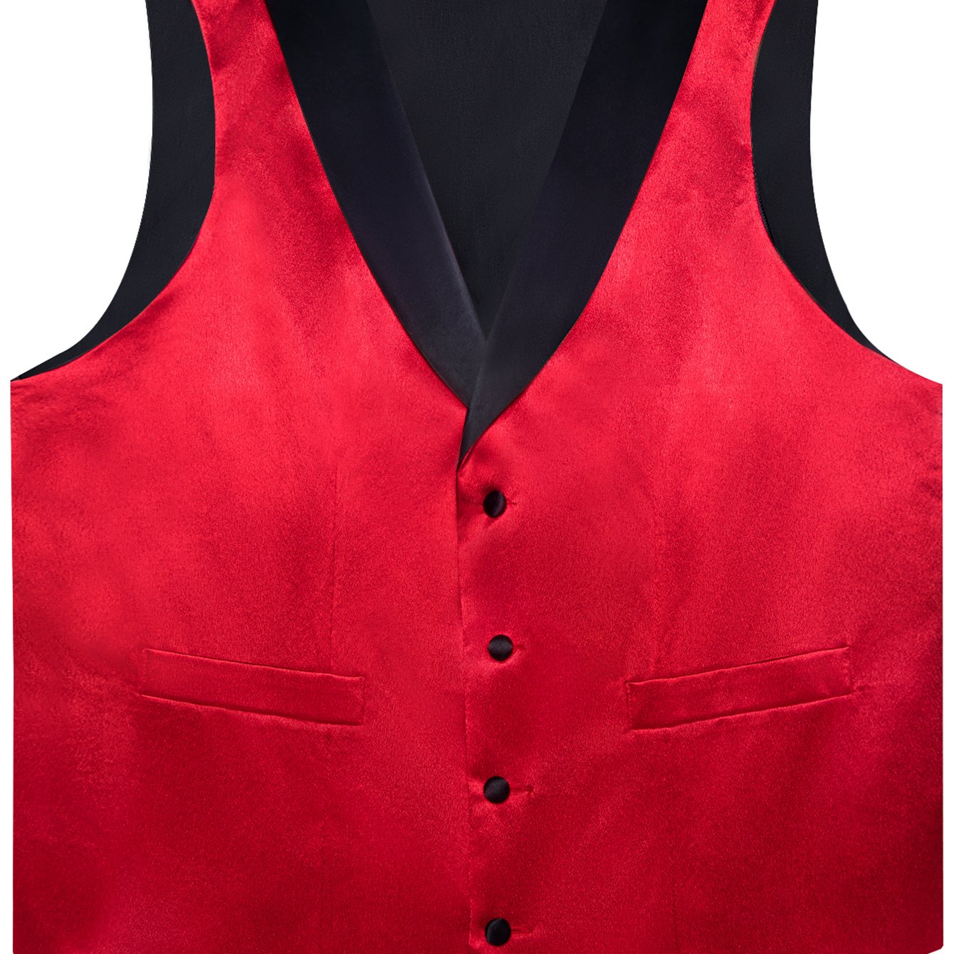 Image of Men's Shawl Collar Vest, Single Breasted Sleeveless Waistcoat, Formal Wedding Party Business Dress Attire