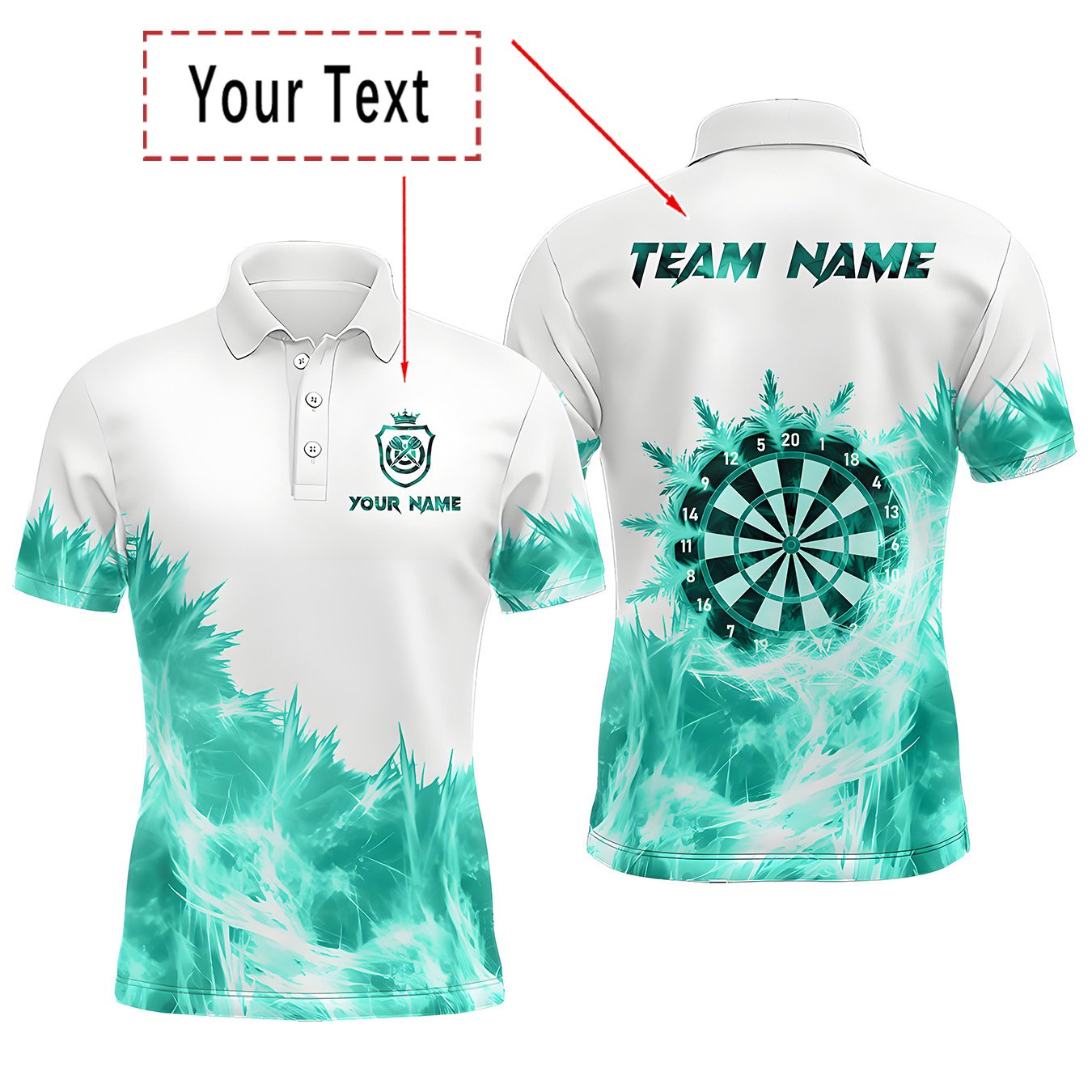 TEMU [printed Design – Not Textured] Men's | Dart Enthusiast Shirt (machine Washable), Customizable With Name And Team Name, In Stylish Pink, Purple,