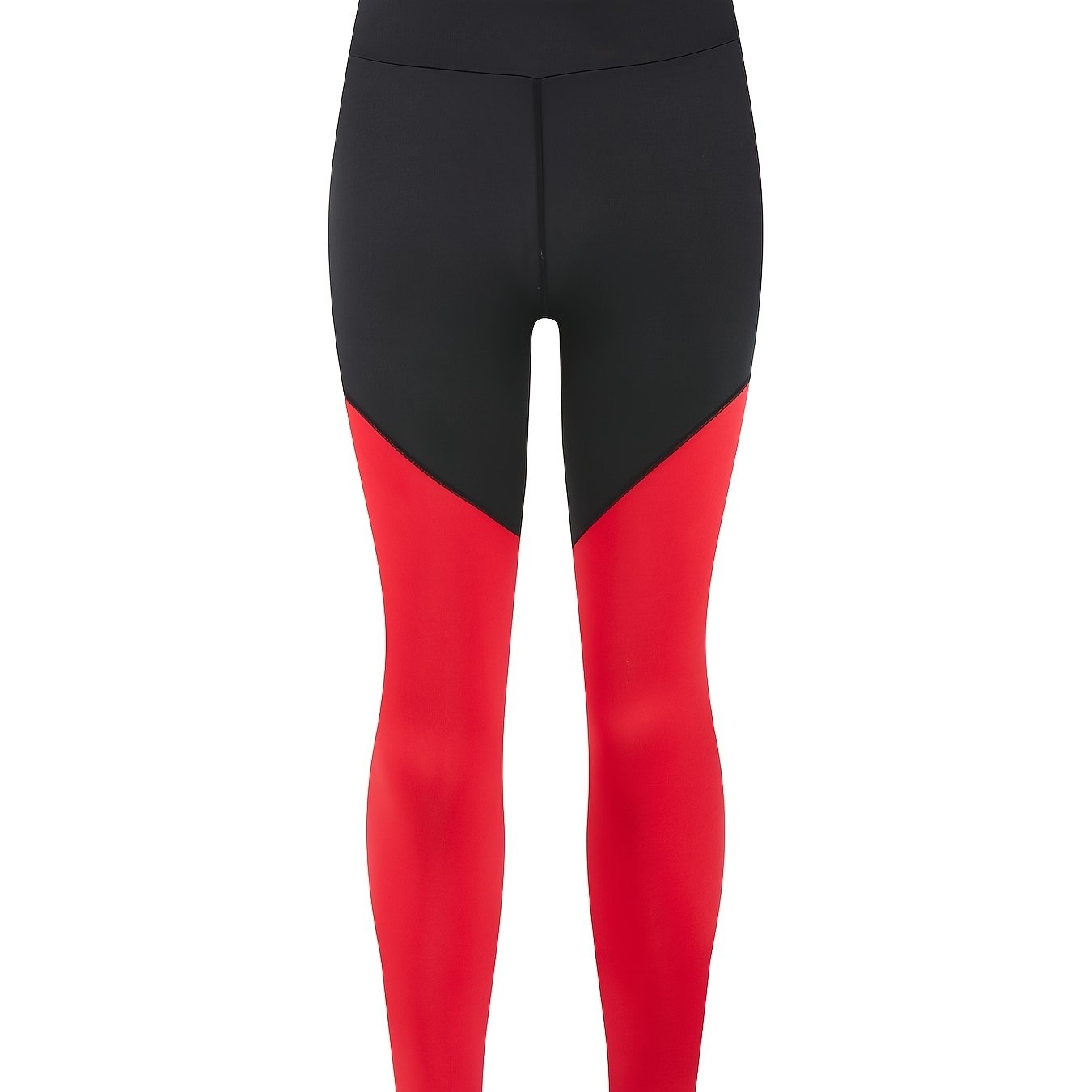 TEMU Women's Color Block Yoga Leggings - , High Waist, Stretchy Fabric, Yoga, Running & Fitness, Workout Gear|highwaist Leggings|stretchy Material