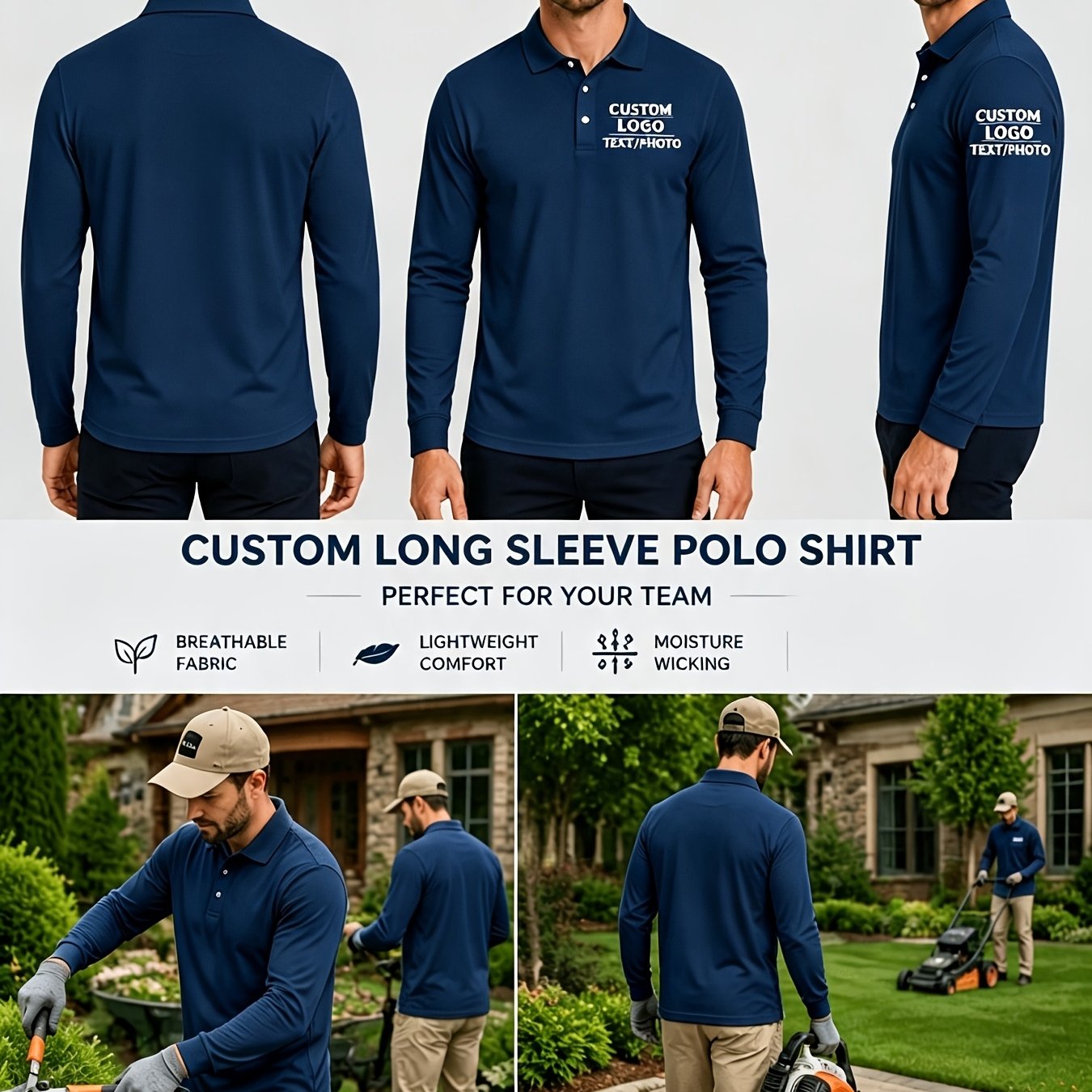TEMU Men's Custom Long-sleeve Casual Shirt With Small Pattern Embossing, Daily Wear Turn- Collar Top