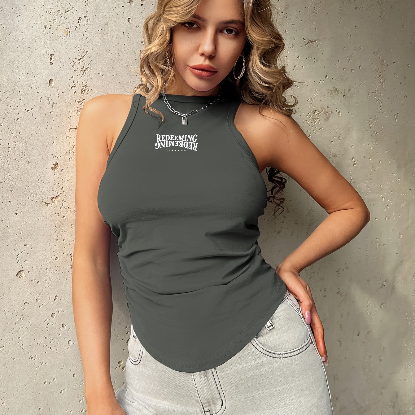 Women's Summer Vest Top, Fabric, Fashionable Street Style