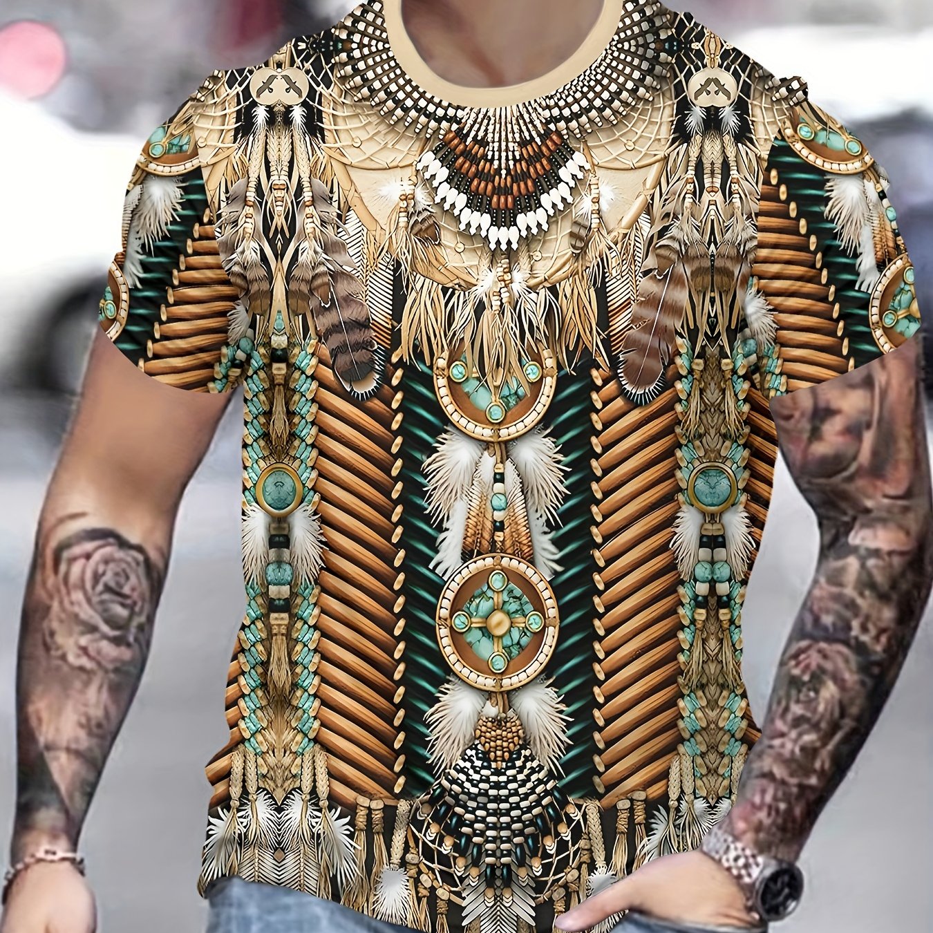 TEMU Chi Men's 3d Print Fashion T-shirt