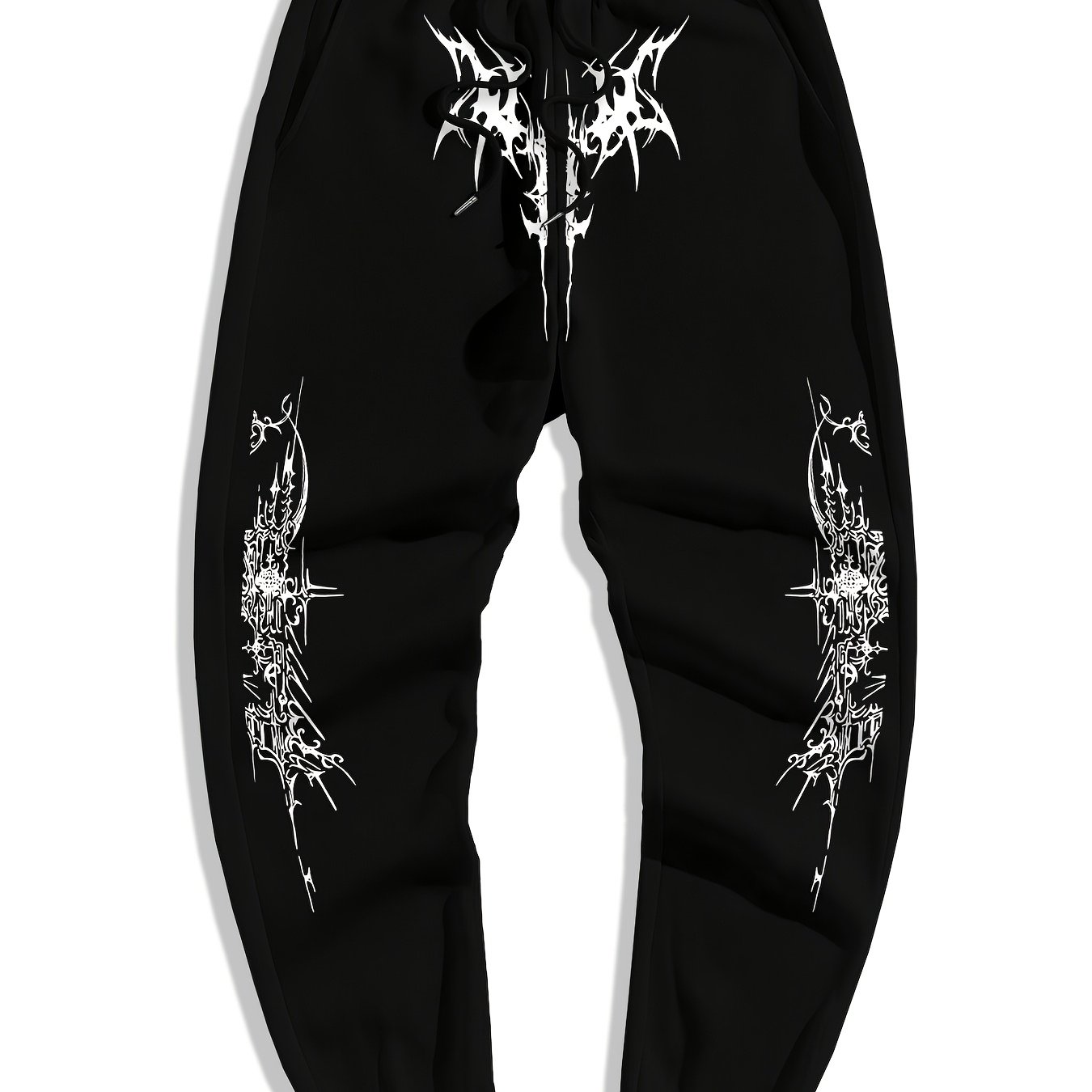 TEMU Printed Pocket Drawstring Sweatpants, Regular Fit Casual Soft Comfortable Joggers, Suitable For Outdoor Daily Wear, Men's Trousers For