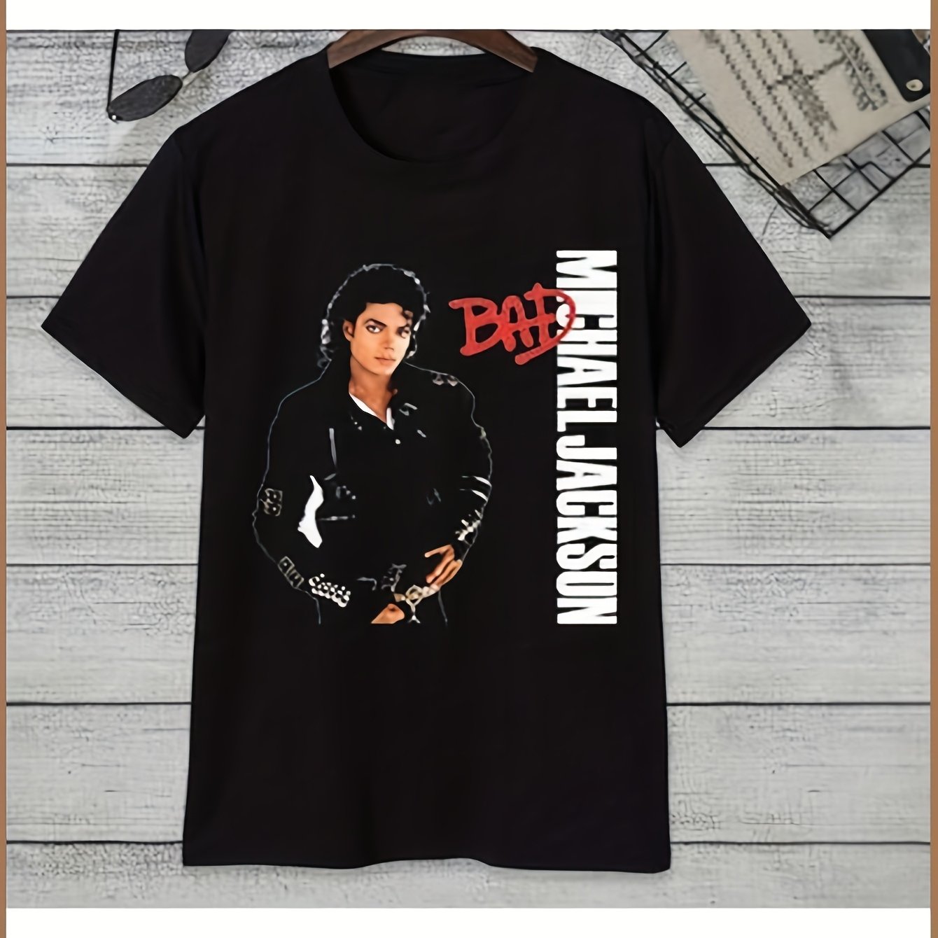 Image of 90s Retro T-shirt - Iconic Dance & Outfits - Official Mj Fan Apparel - Casual Round Neck Tee For Wear