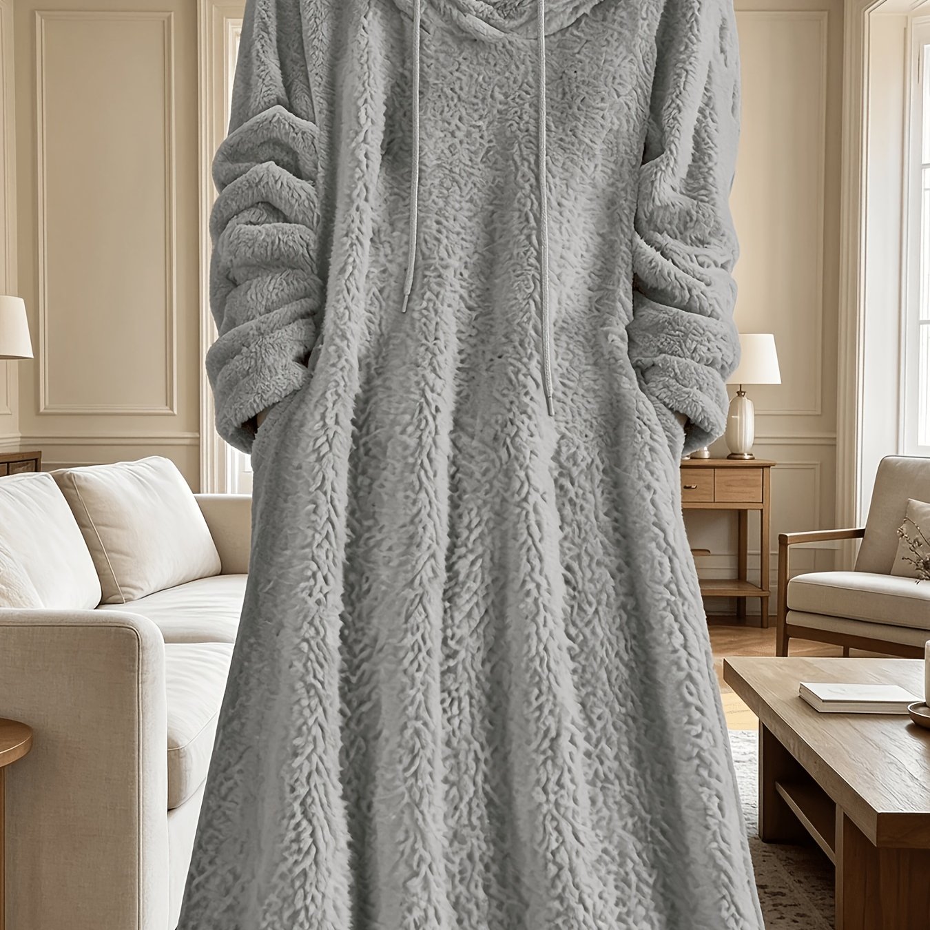 TEMU Autumn Winter Comfortable Casual Long Sleeve Warm Winter Dress