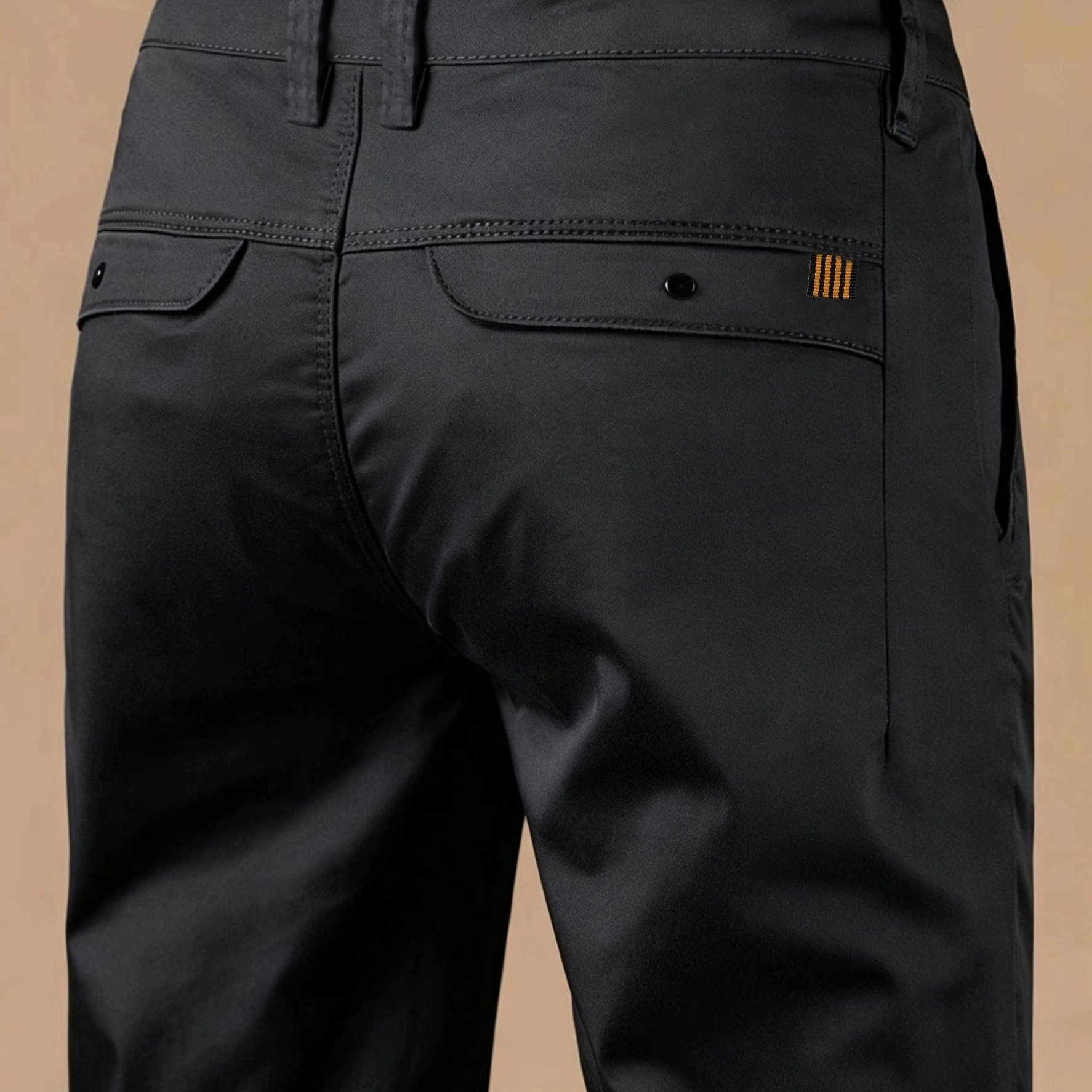 TEMU Old Money Outfits 's High-end Solid Color Formal Trousers, Stretch Business Straight-leg Dress Pants, Chinos