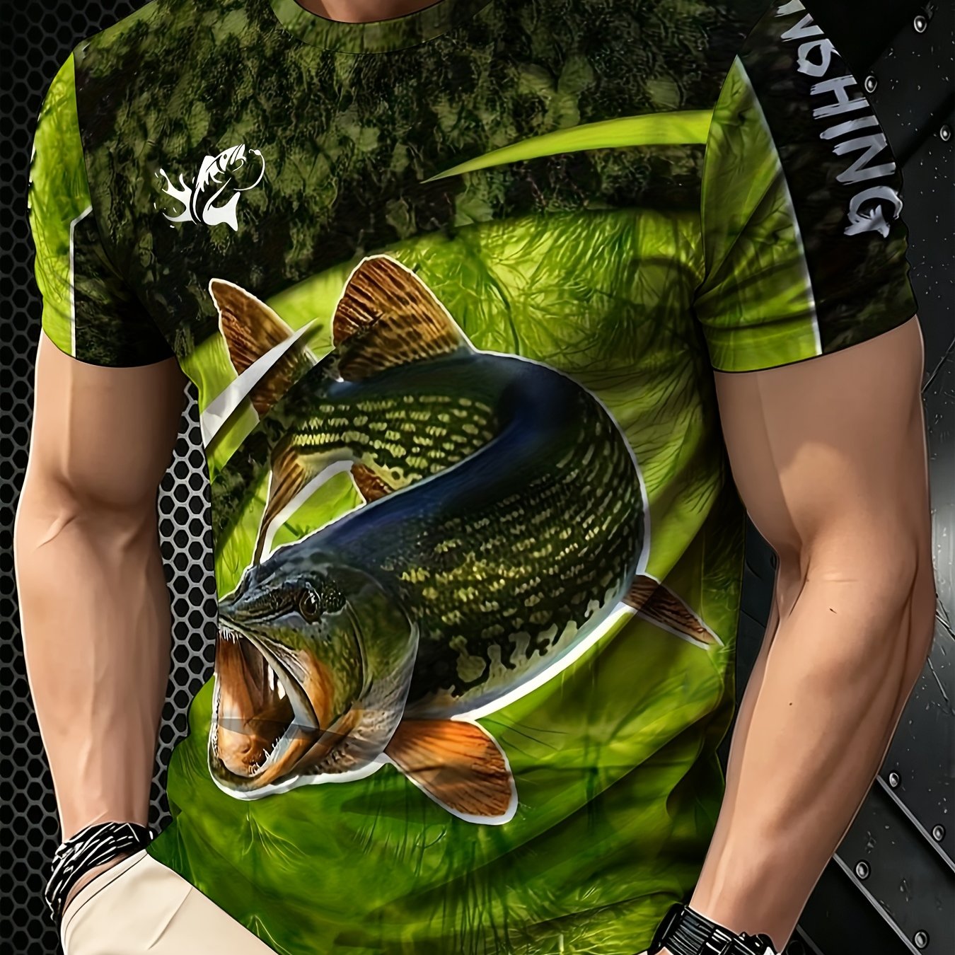 TEMU T-shirt da in stile e americano con a motivo di pesci e animali, T-shirt a a maniche corte con