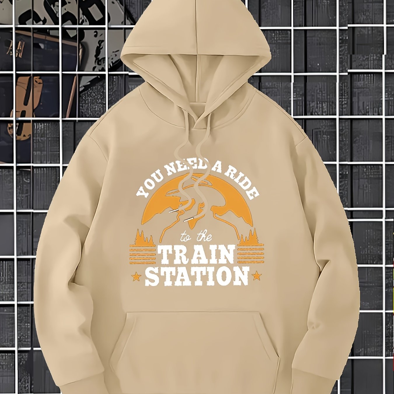 Need A Ride Train Station Print Hoodie Cool Long Sleeved - Temu Canada