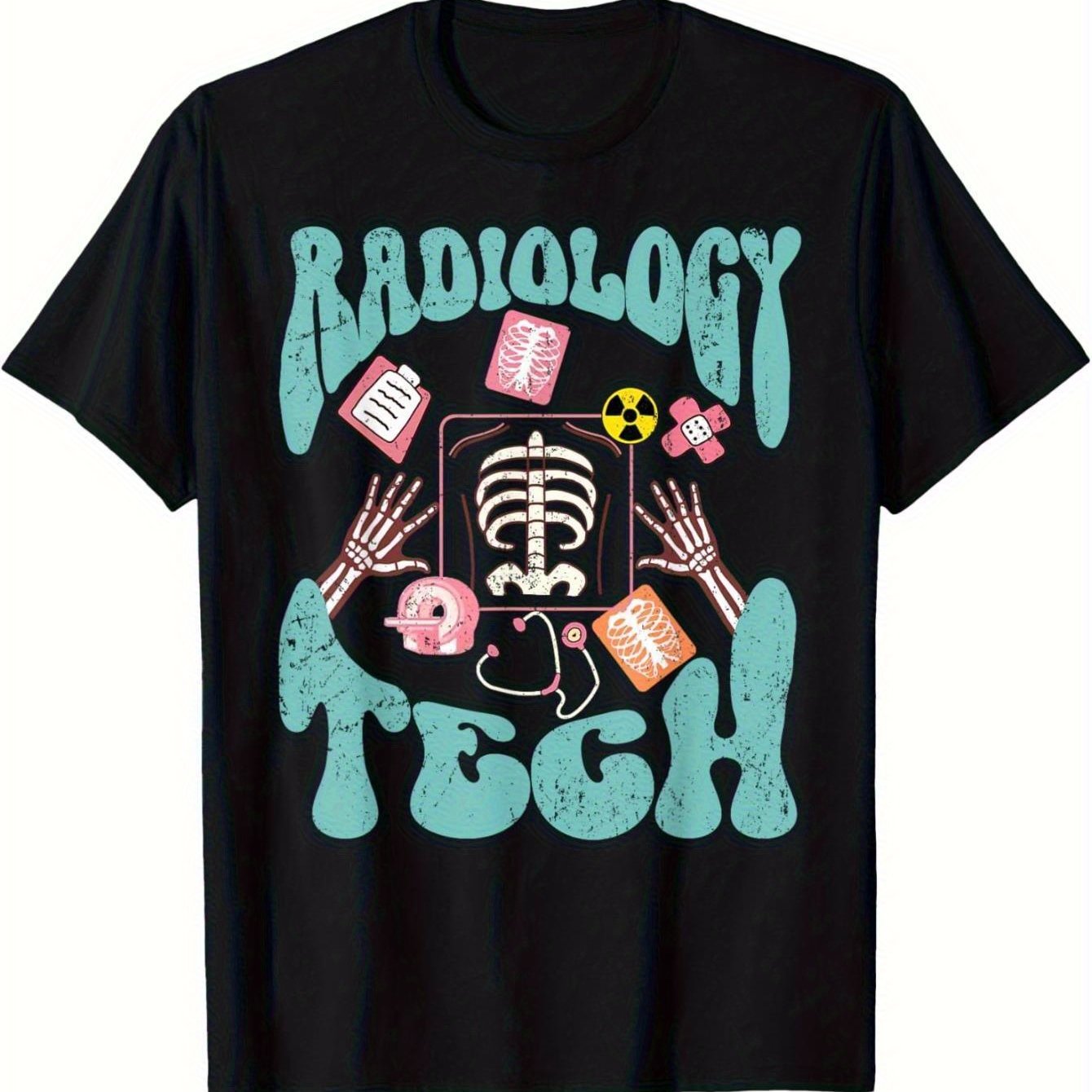 TEMU Radiology Tech Radiologic Xray Gifts T-shirt 180g