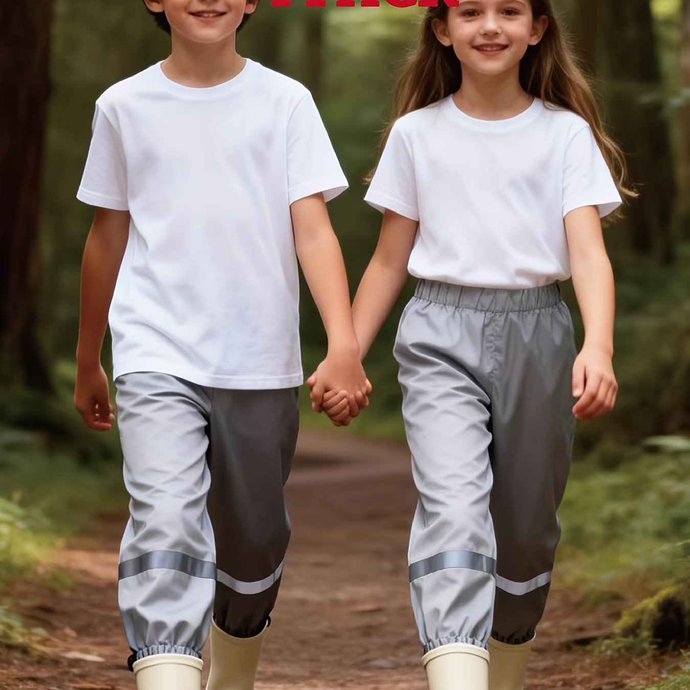 Kids' Fashion Long Pants with Ted Lining, Soft and Comfortable