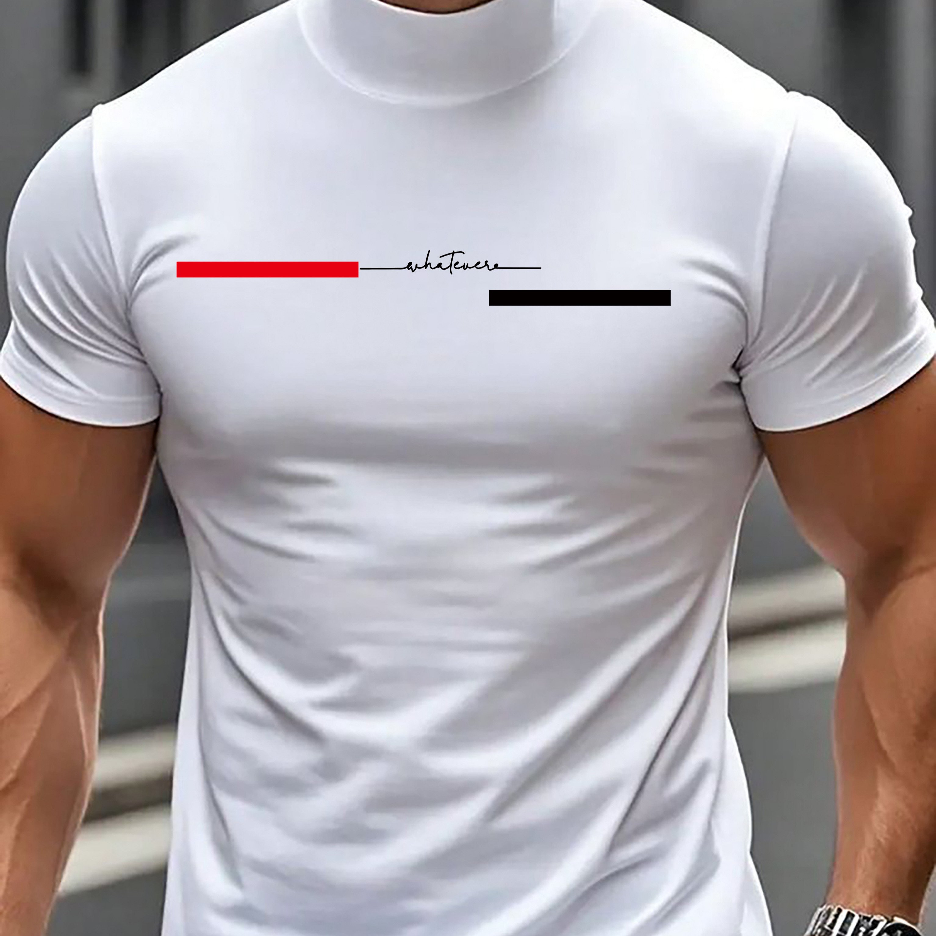 TEMU a da a maniche corte, casual, per sport, fitness, e allenamento, con stampa di lettere firmate, , creativa, e di tendenza in stile Instagram