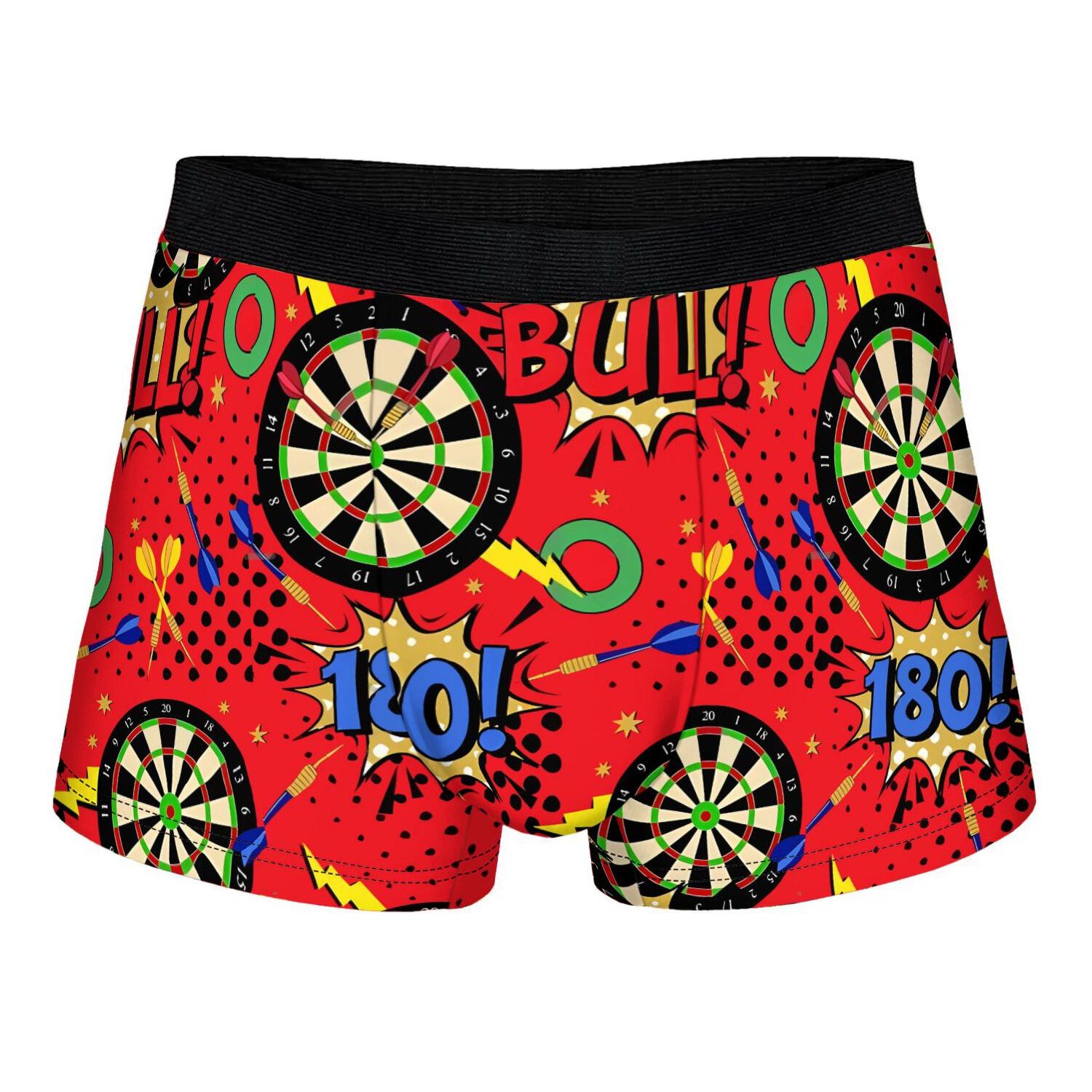 TEMU 2d Print Design Dartboards Darts Comic Book Style Men's Boxers Shorts Style Printed Underwear, For Casual And Formal Wear