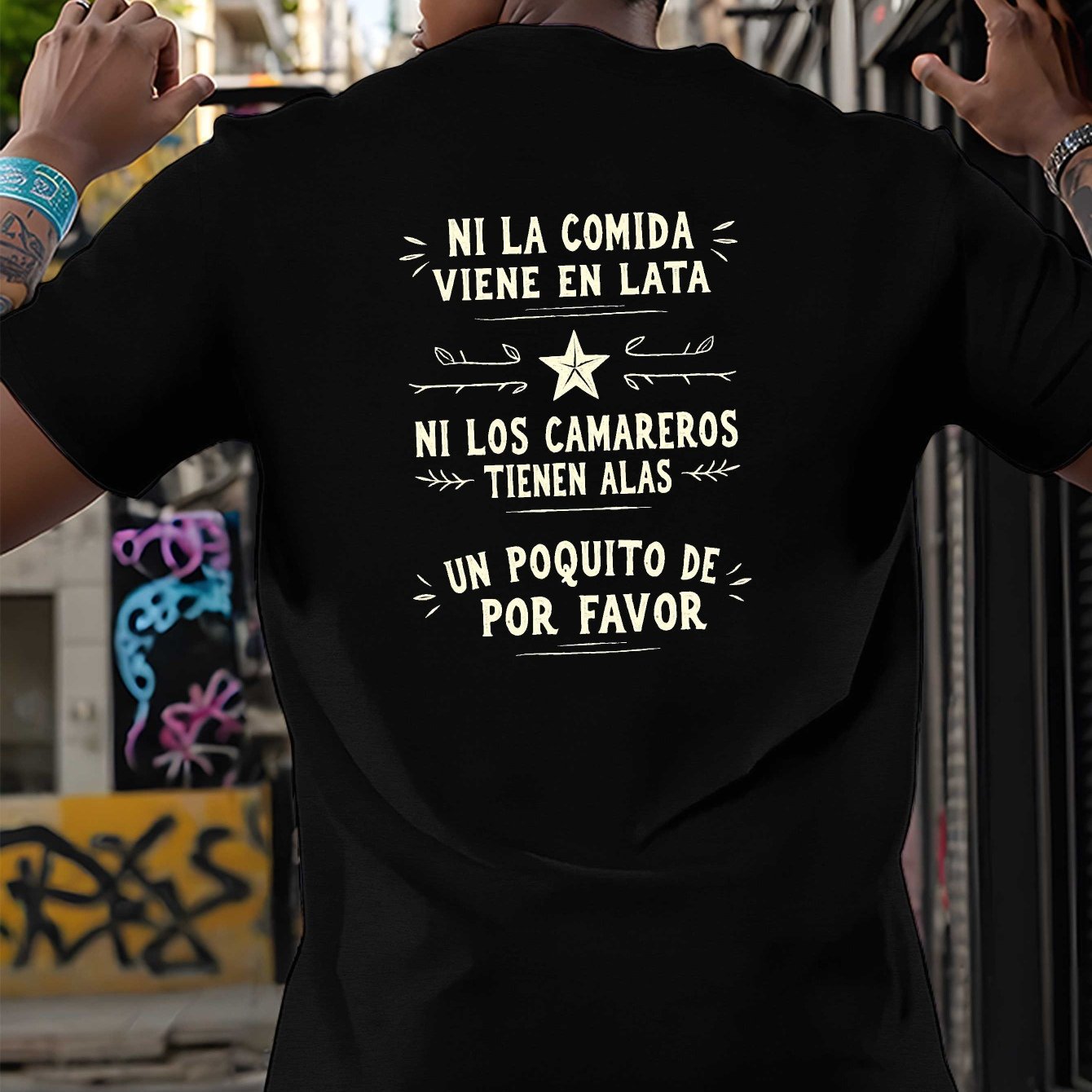 TEMU humorística en español para , camiseta de manga corta y cuello para hombre, cómoda camiseta casual para el verano