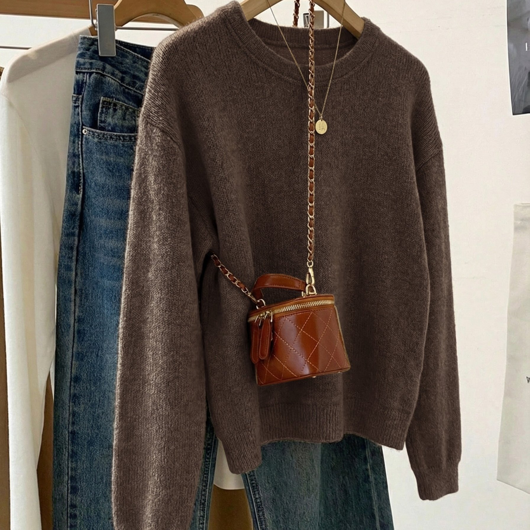 TEMU Women' Color - Long Sleeve, Crew Neck Pullover Made From Soft, Stretchy Fabric. This Comfortable, Casual Top Is Suitable For Everyday Wear And