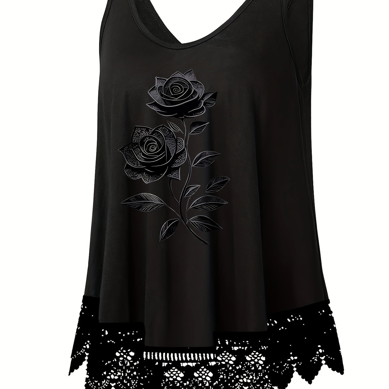 TEMU Plus Size Women Fashion Geometric Pattern Strapless Tank Top