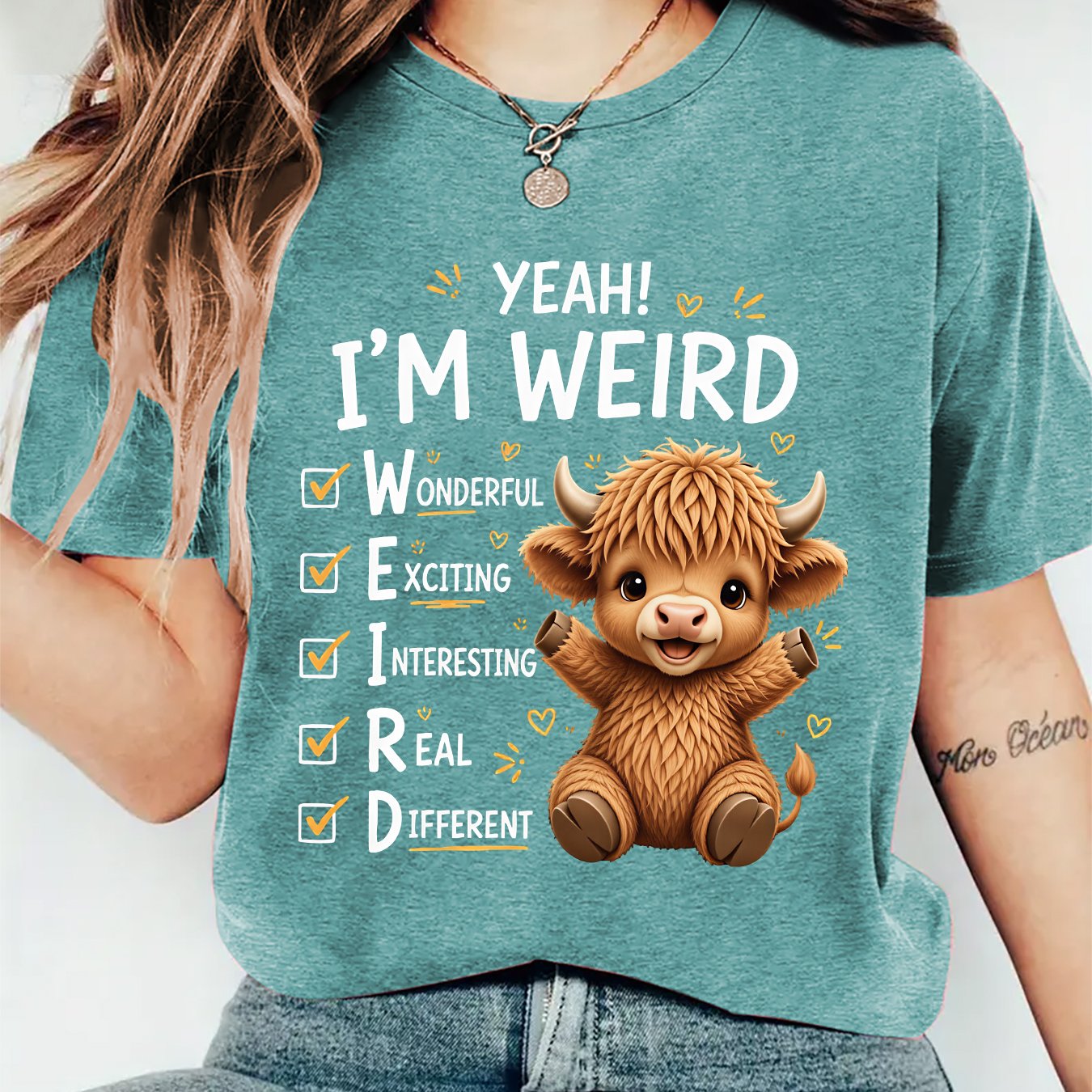 TEMU 2026 New Summer Autumn Women's Clothing, Highland Cow Print Round Neck Short Sleeve T-shirt, Sports Fitness Casual All-match, Humorous Cute