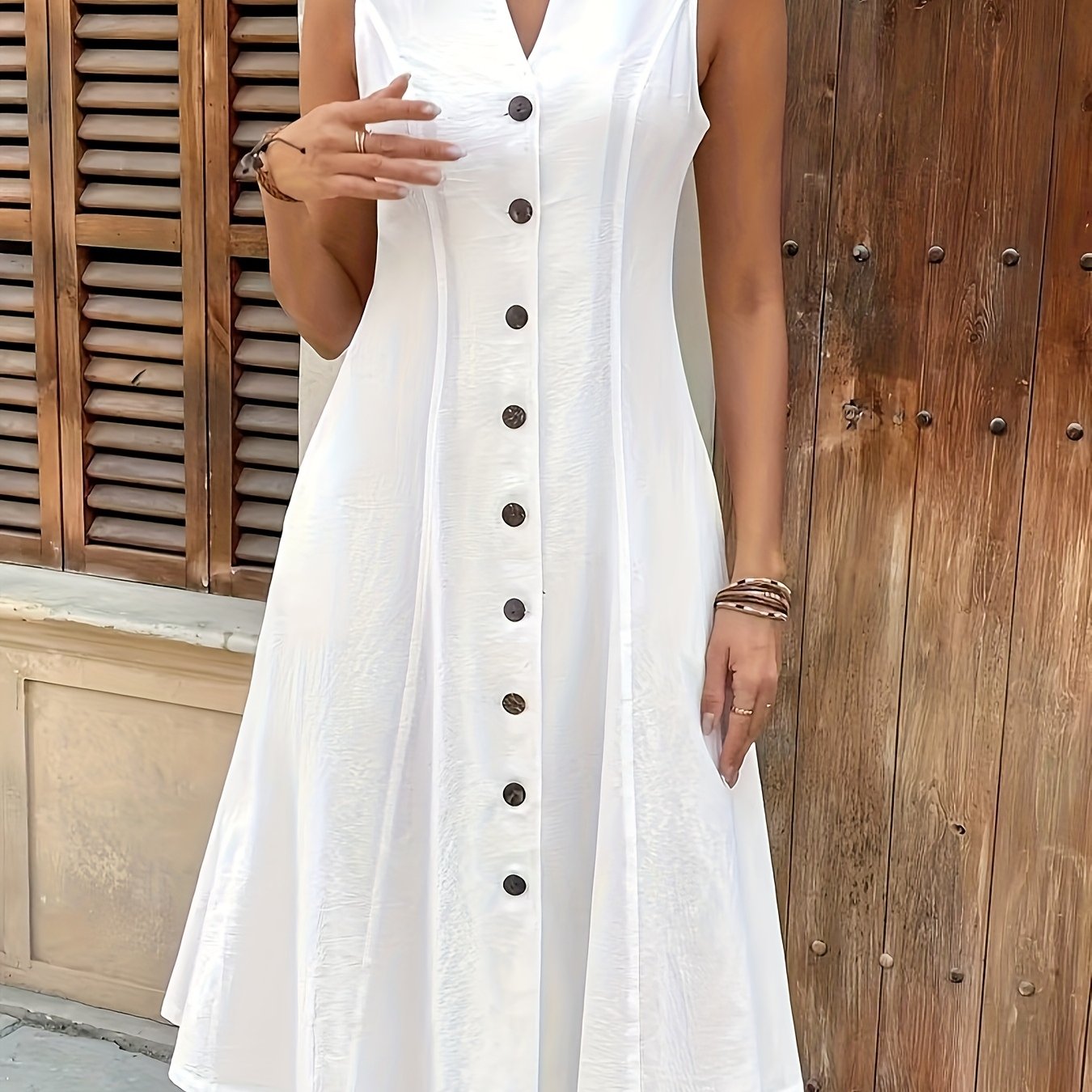 TEMU Women Spring Summer Casual Waist Cinching Elegant Dress Tea Party Dress