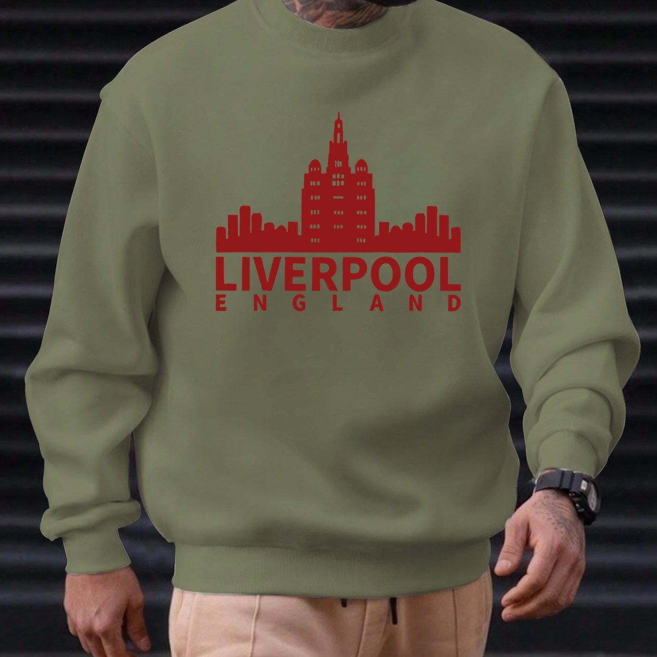 TEMU Men's Casual Sweatshirt Featuring A .