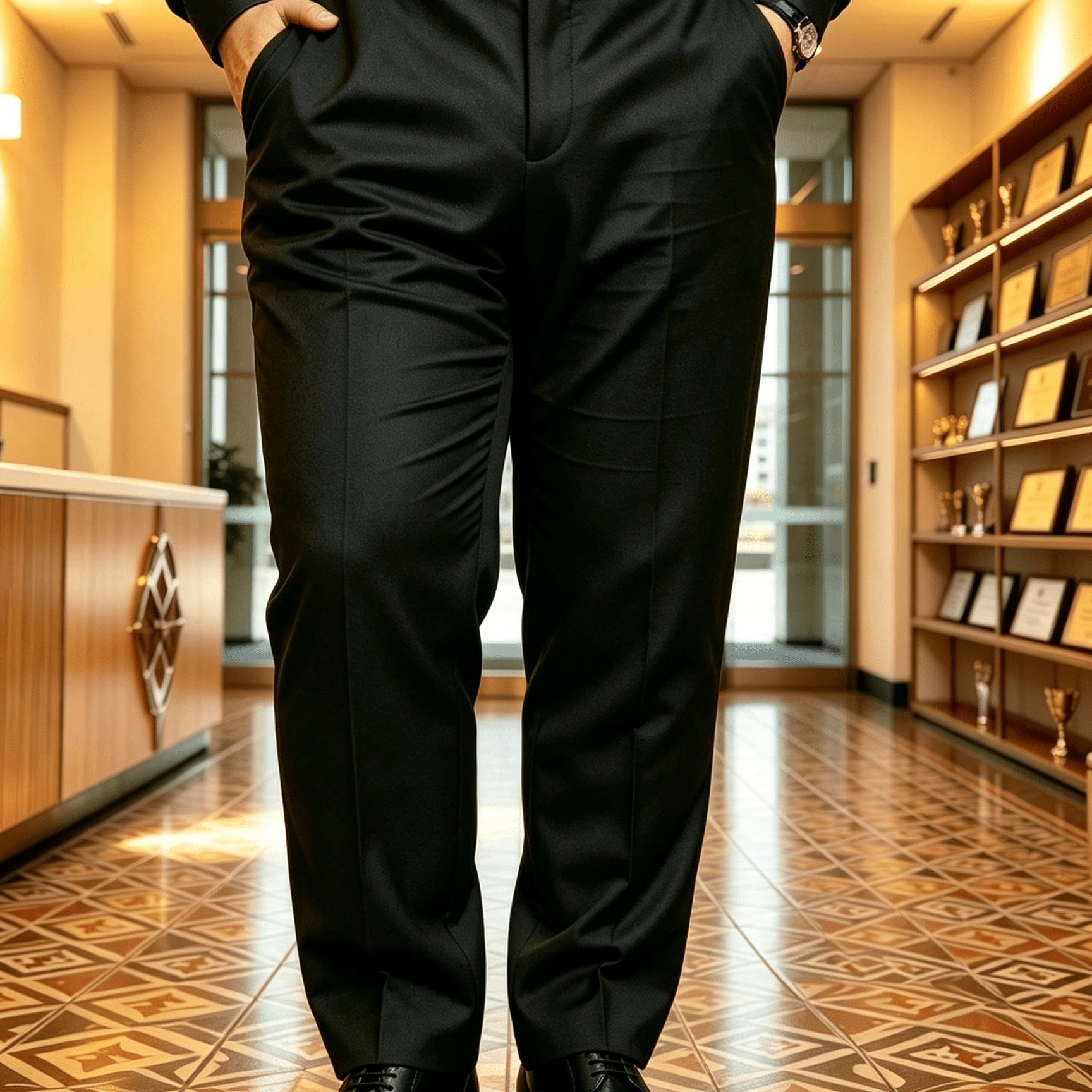 TEMU Men's Business Casual Plus Size Trousers, Wrinkle-free No-iron, , , Premium , Fashionable Men's Wear Machine Washable, Essentials