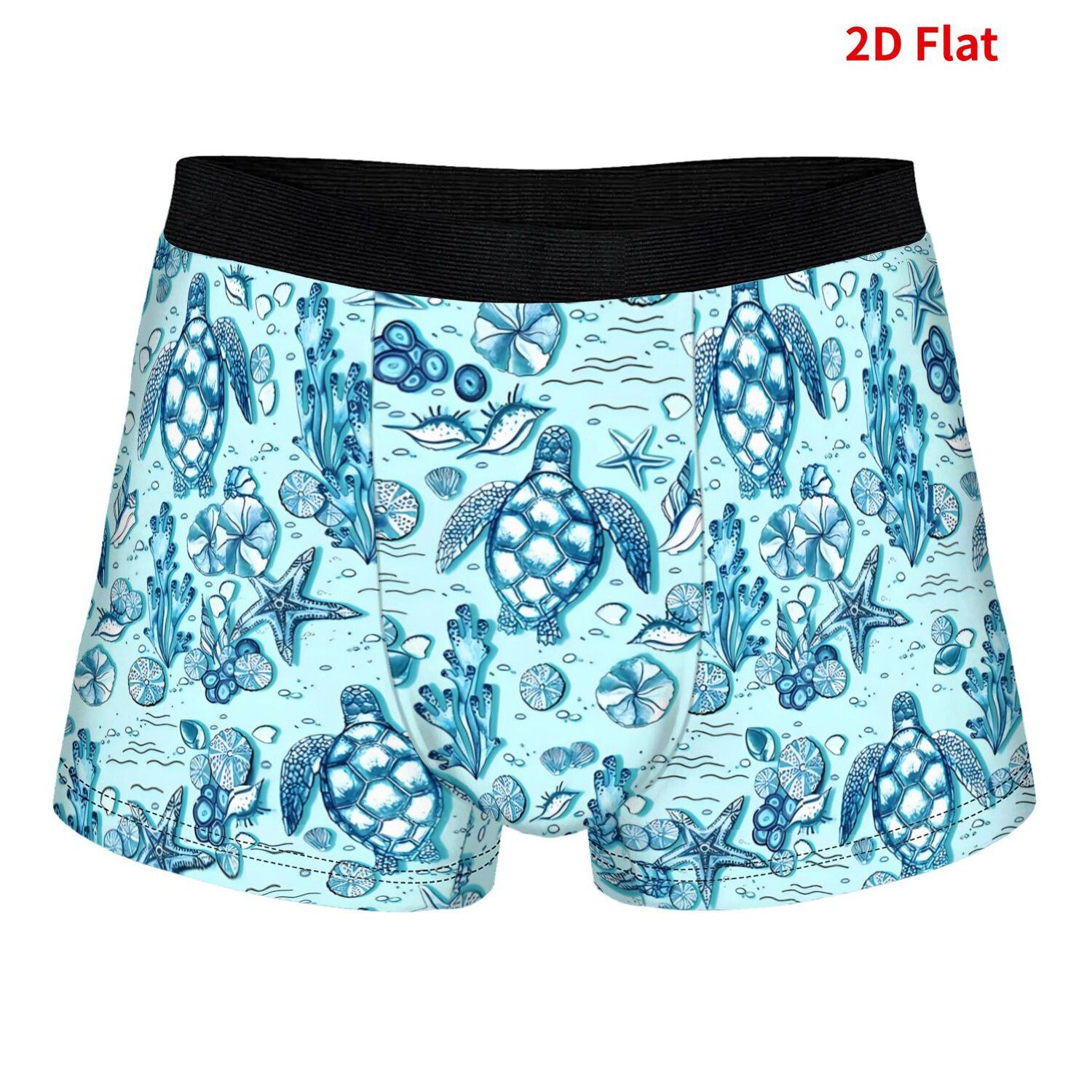 TEMU 2d Print Design Sea Turtles Pattern Print Men Underwear Breathable Shorts Underwear