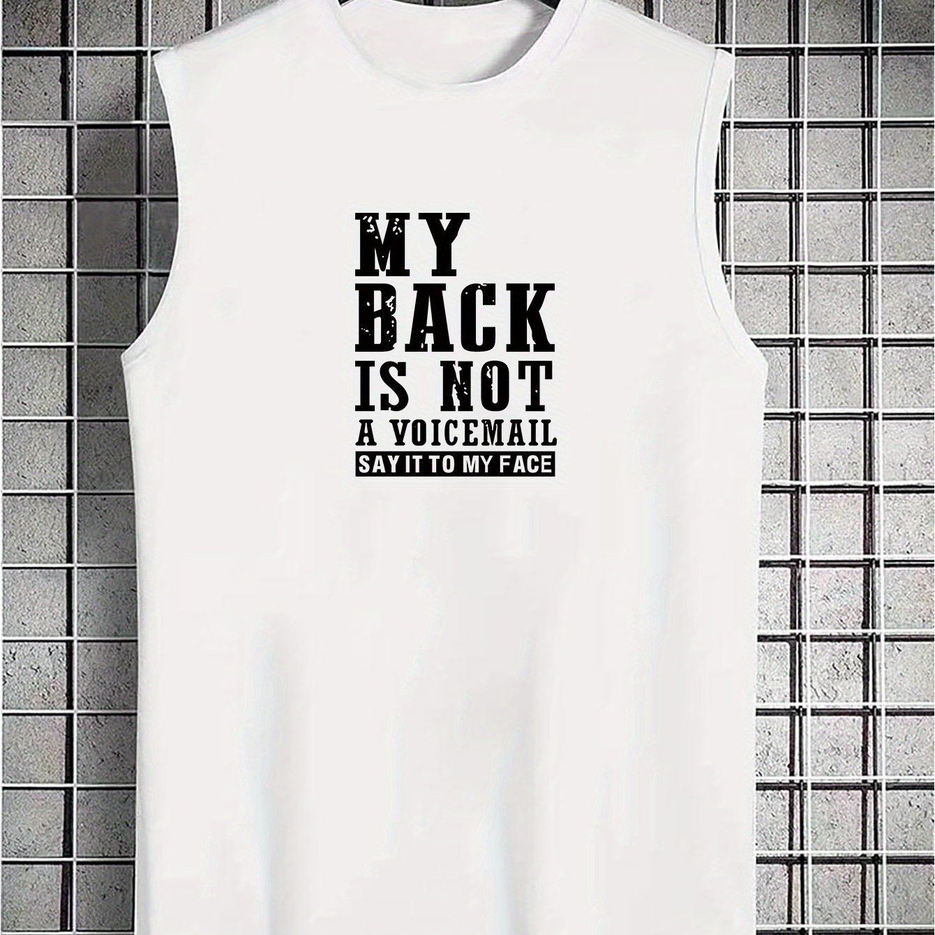 TEMU Spring And Summer Tank Tops Featuring Style, Print For Young Men, Perfect For Casual Wear With A Round Neck