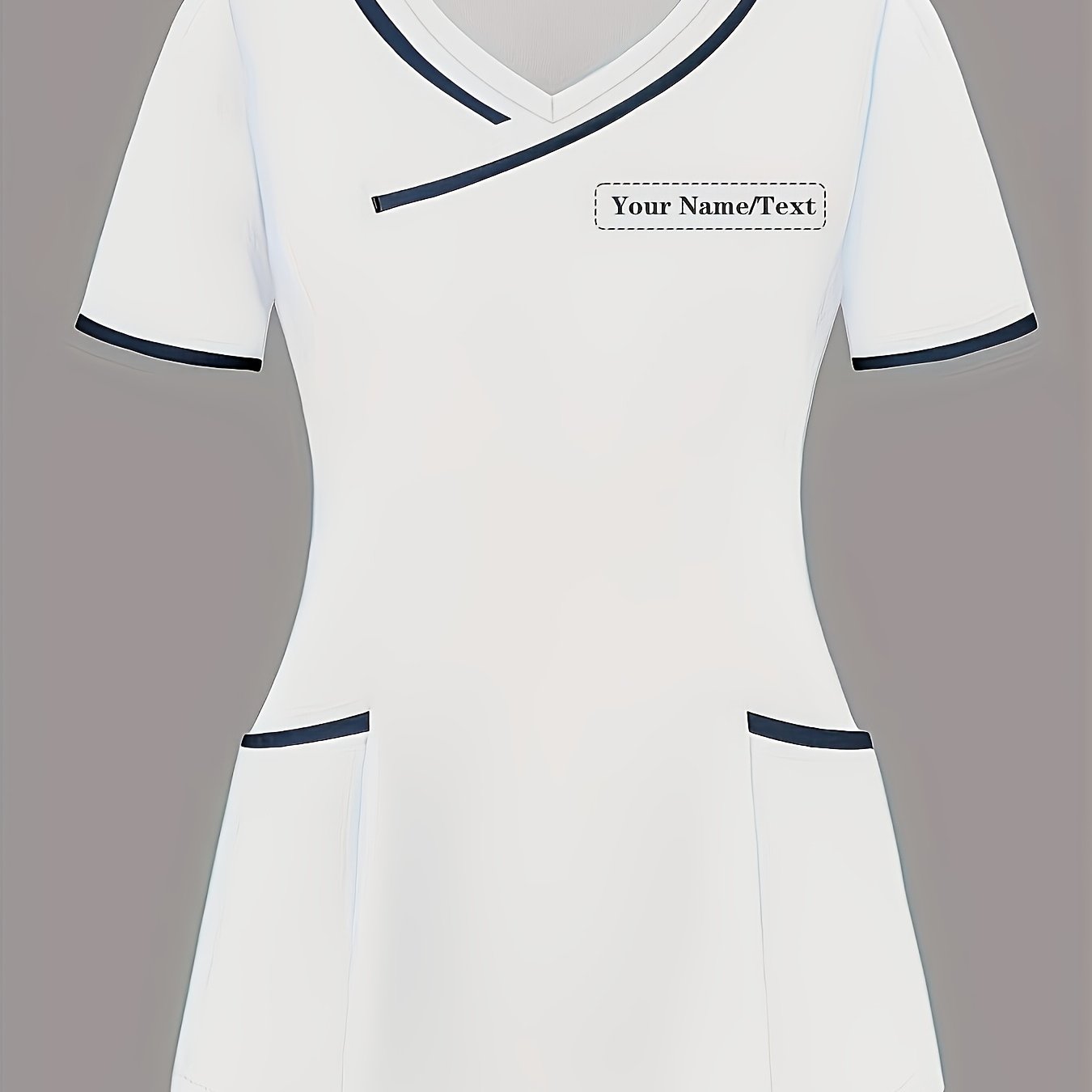 TEMU Haut d'uniforme grande taille pour femme à manches courtes et à de couleur, personnalisable avec un nom ou un , T-shirt d'été décontracté et