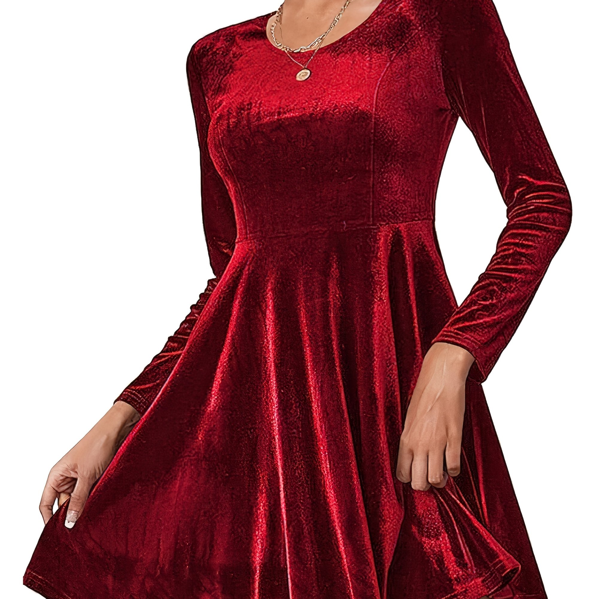 fitted lace wedding dress Amazon.com: Crimson Velvet Retro Glam Maxi Dress, Wrap Neck, Long/Short  Sleeves | Customizable | Personalizable