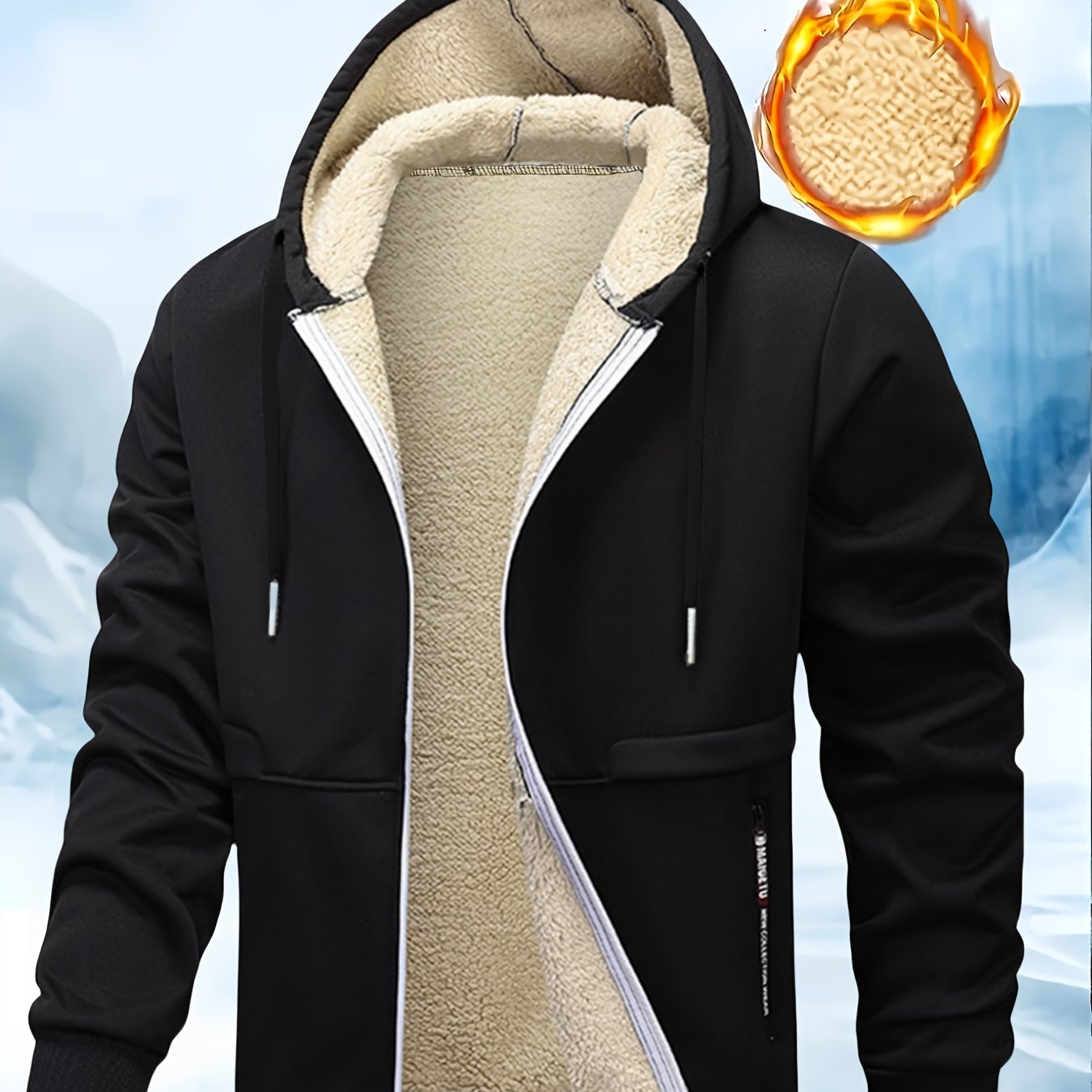 TEMU Men's Shearling Warm Sweatshirt