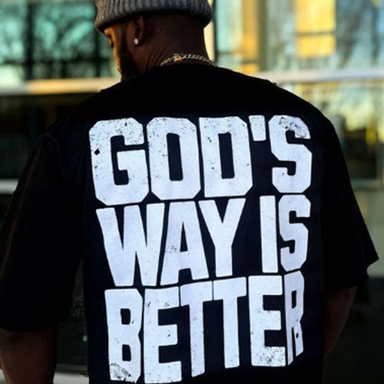 Image of Funny God's Way Is Graphic T-shirt Humor Quote Graphic T Shirt Men's Tee Women Summer Oversize
