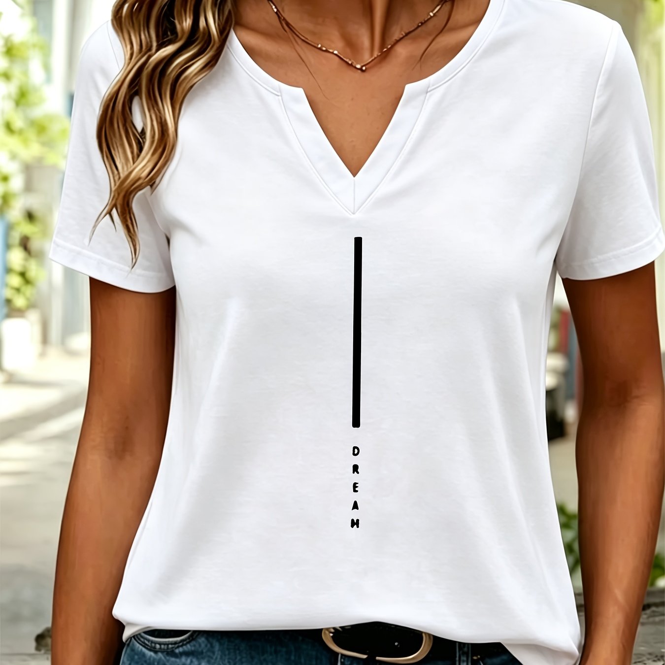 TEMU Pattern - Printed Women's T-shirt