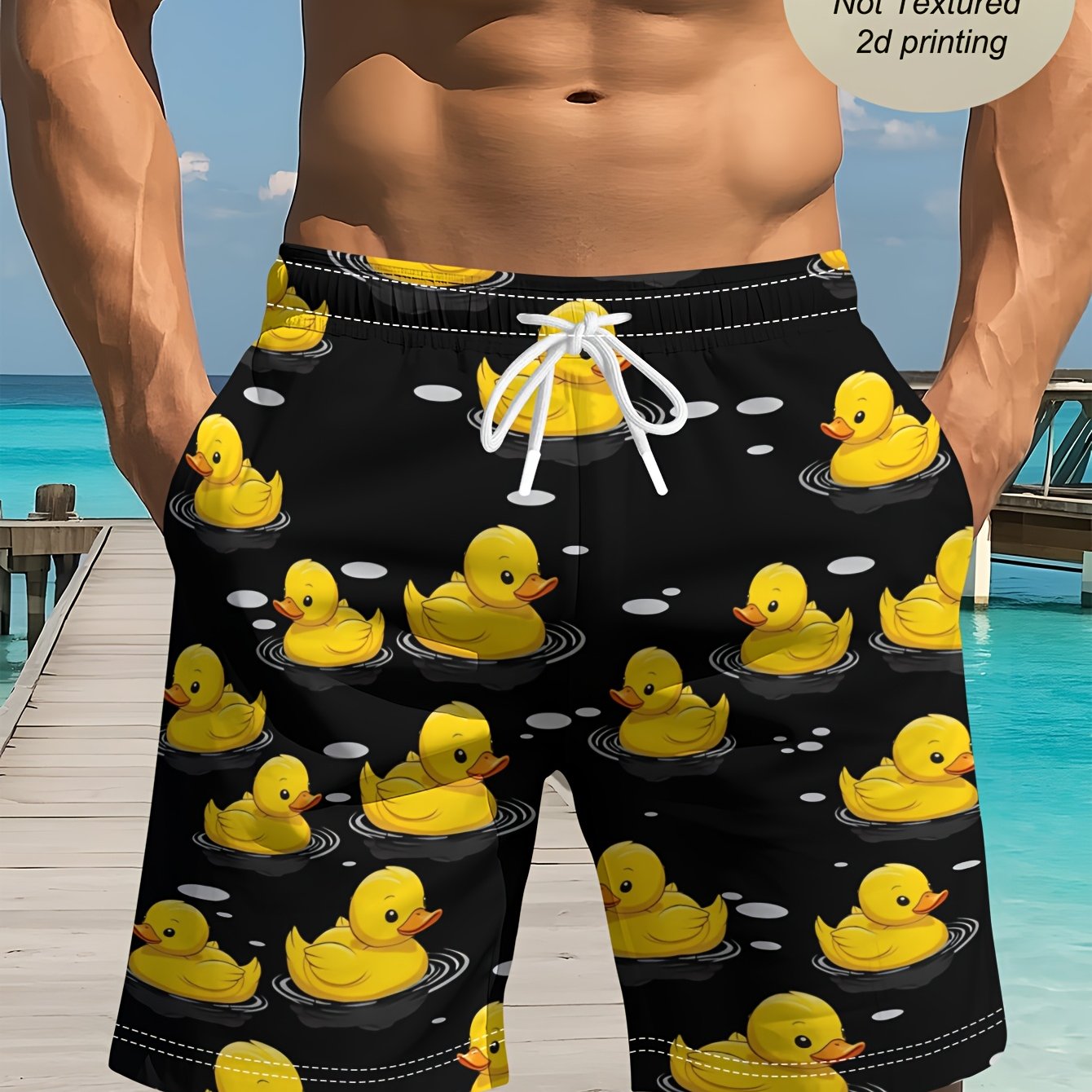 Image of Print Men' Cute Beach Shorts