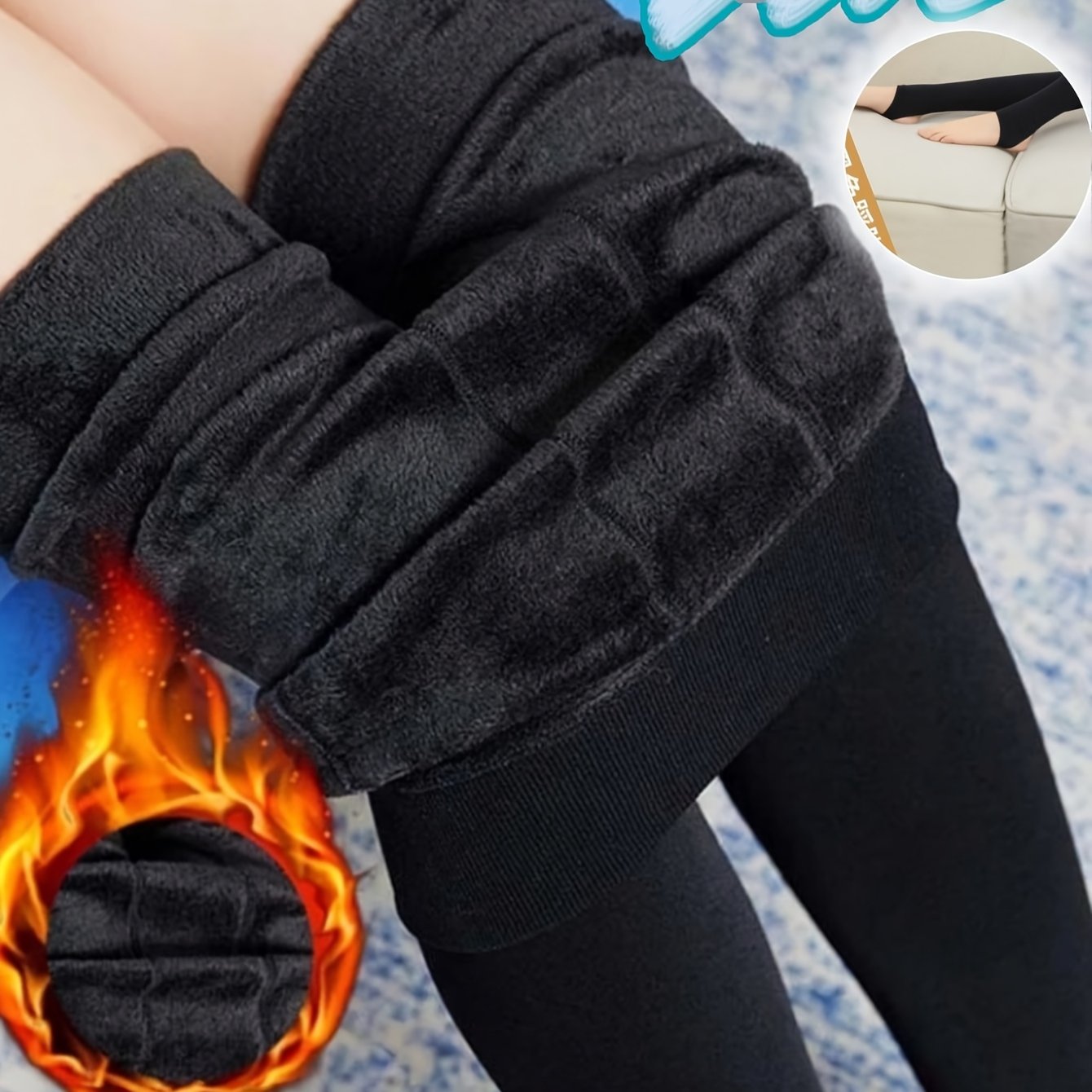 1pc Autumn/winter Versatile Warm 100g Thick -lined Casual Tights, For Teenager