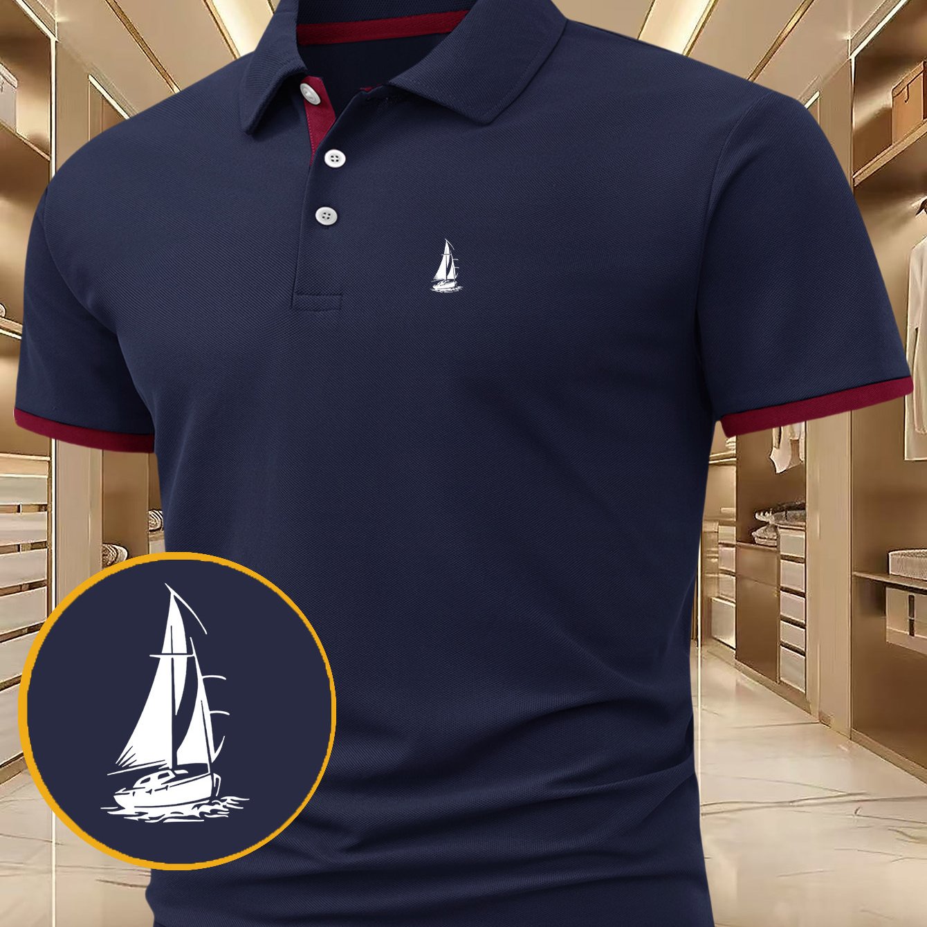 TEMU Nouveau polo d'été décontracté d' à manches courtes pour homme, haut simple et élégant pour homme