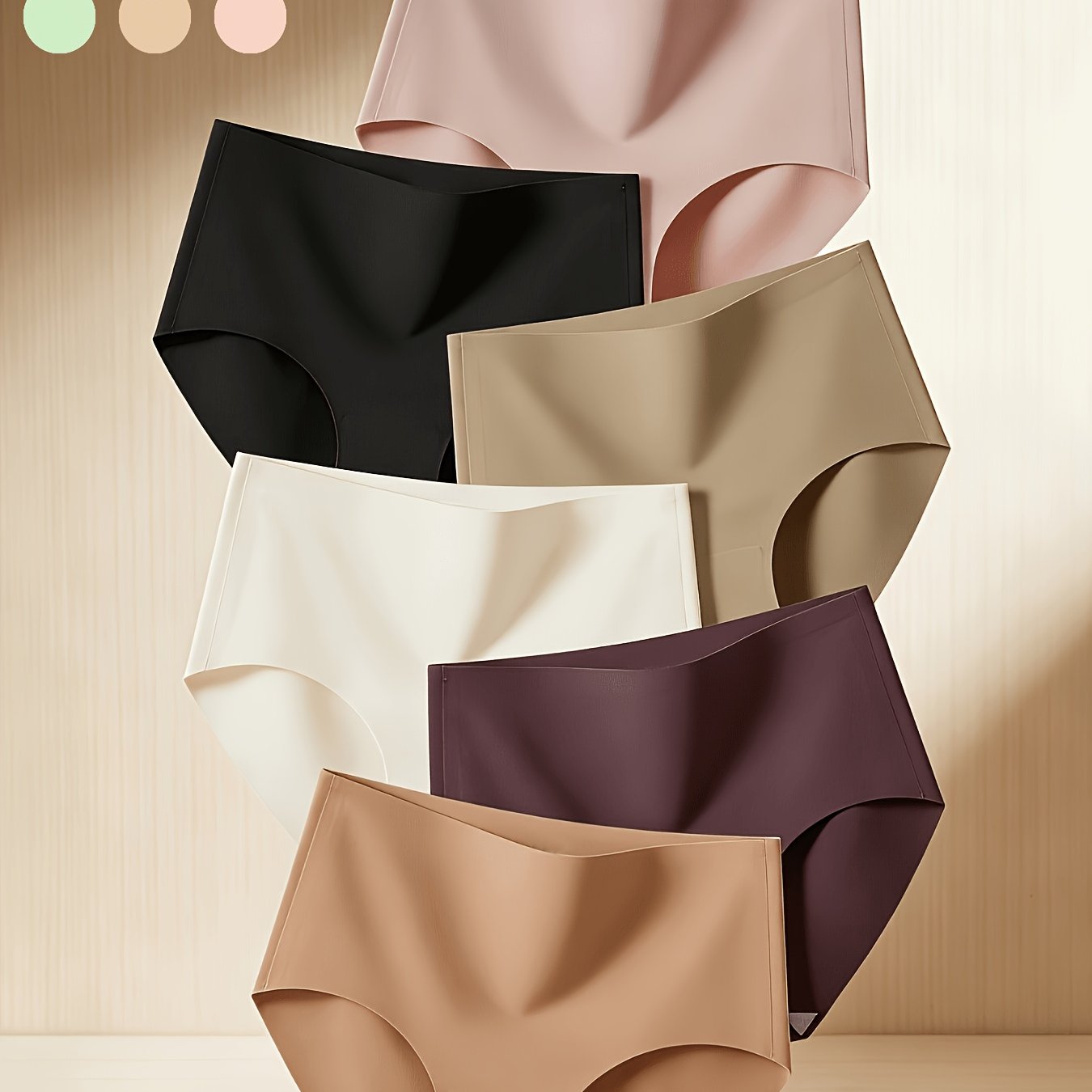 TEMU Random 6pcs Women' Panties, For Daily Wear, With -lifting And Tummy-control Effect, , Family Gatherings, Spring/summer/autumn/winter Style