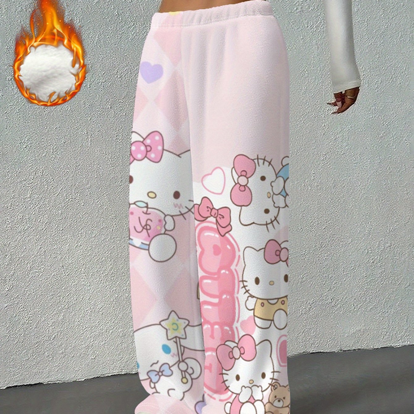 Image of Autumn/winter Pompompurin Pajama Pants, Full With A Loose Fit, Casual Loose-leg Pants For Daily , Cute Cartoon Pants For Home Or Outdoor Wear. Item No.-dd-kz-428, For Teenager