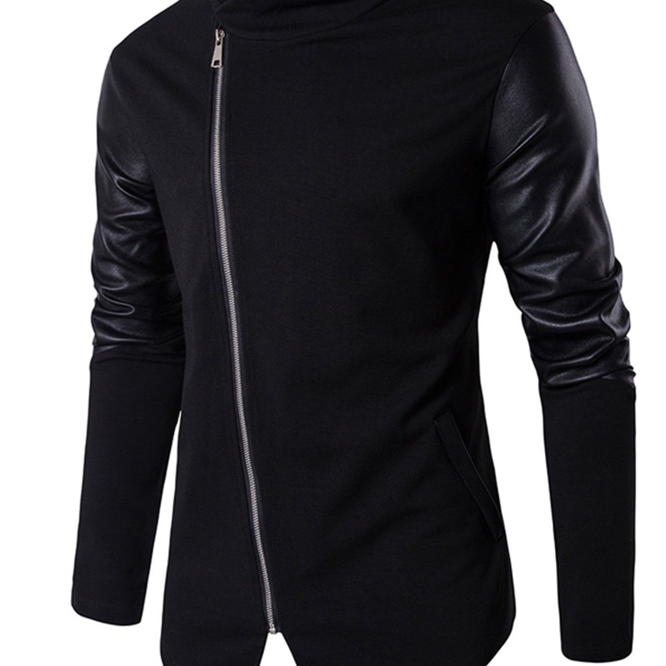 TEMU Sweat-shirt homme 100% polyester (polyester) lavable à et non lavable à sec, collection automne-hiver 2025, nouveau modèle à col , décontracté,