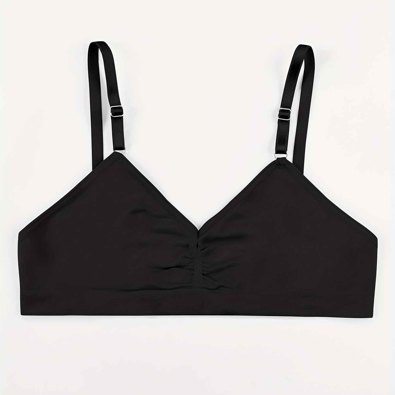 TEMU Reggiseno da donna senza cuciture monostrato non imbottito con spalline regolabili, canotta intima a di base