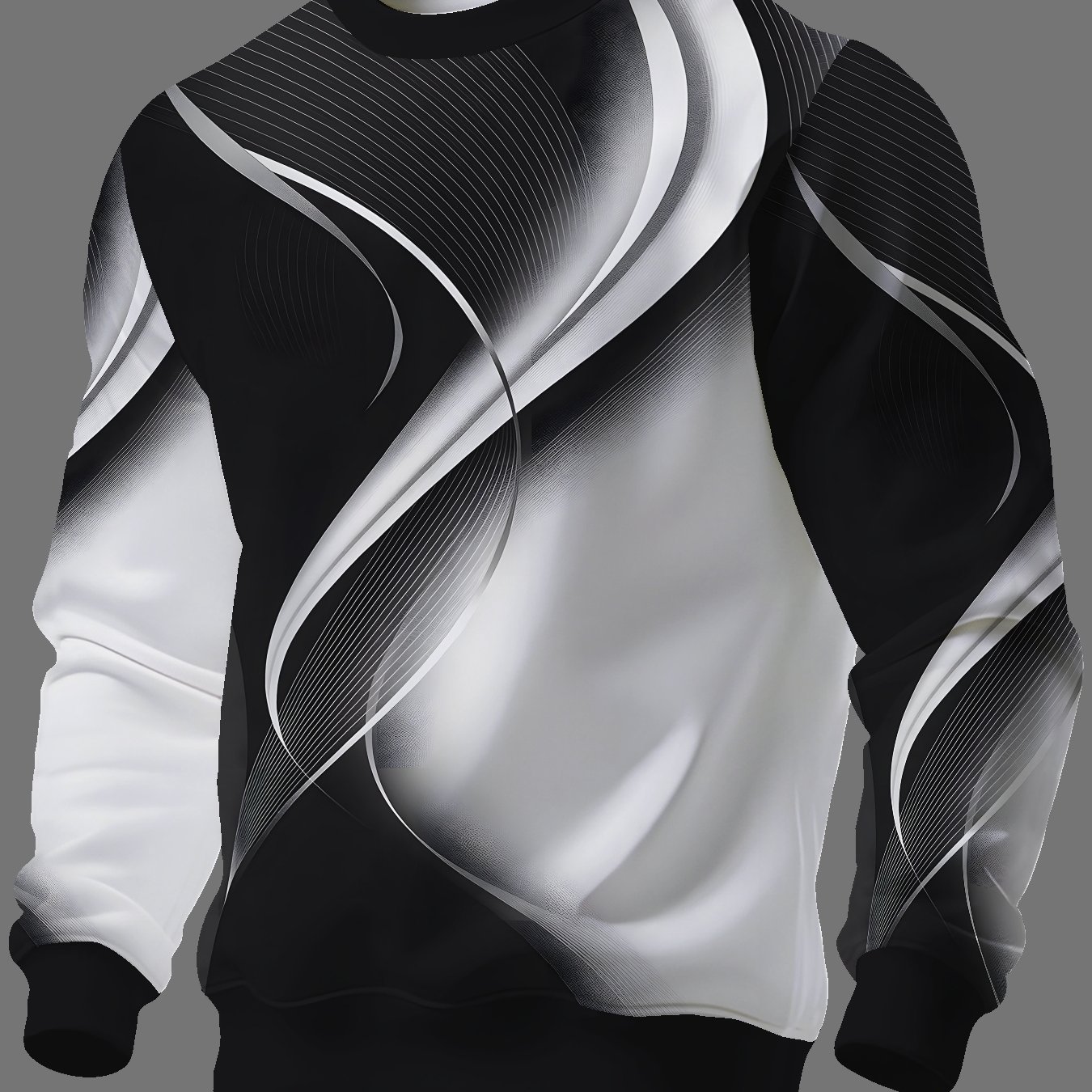 TEMU 's Long Sleeve Autumn/winter Niche Print Crewneck Sweatshirt